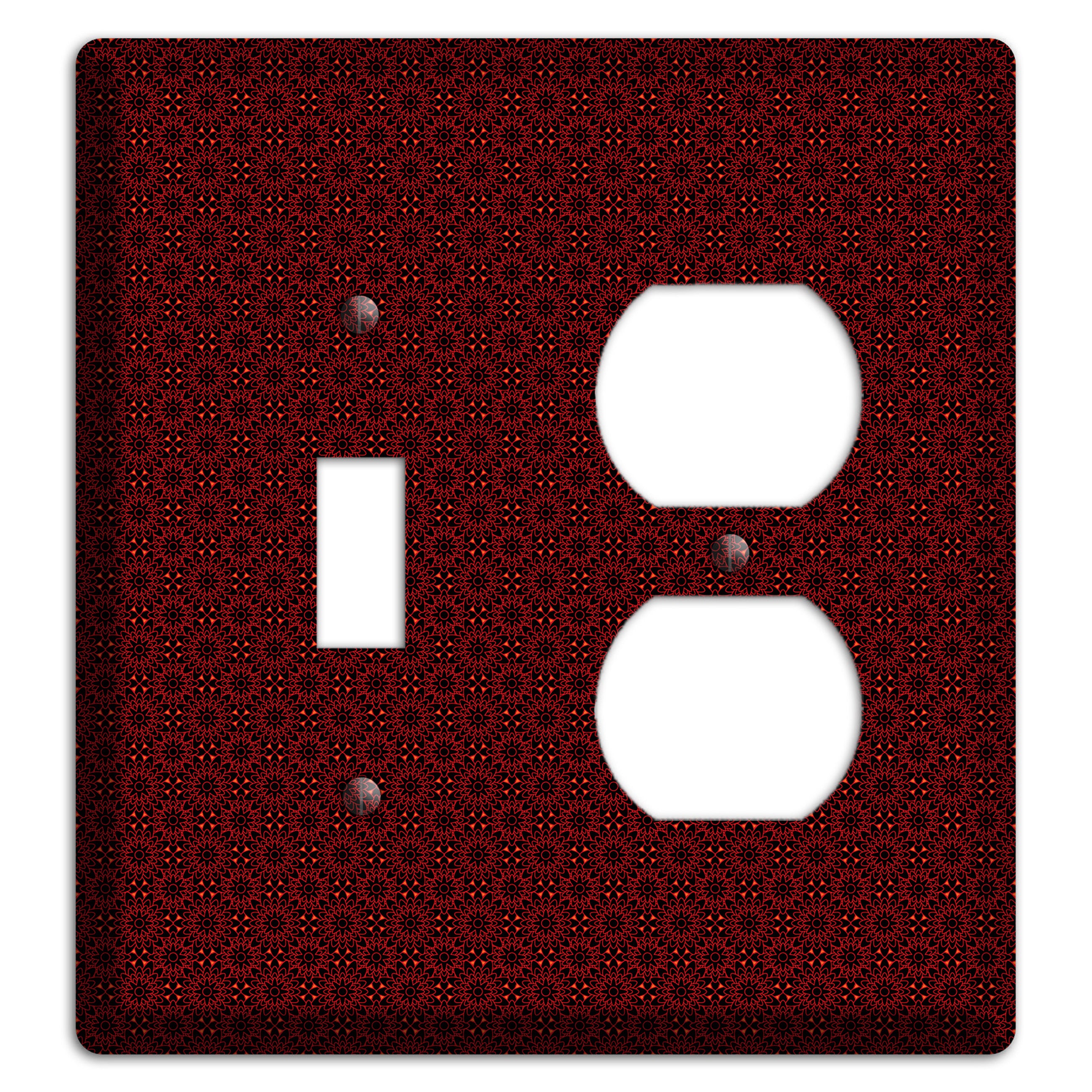 Maroon Checkered Foulard Toggle / Duplex Wallplate