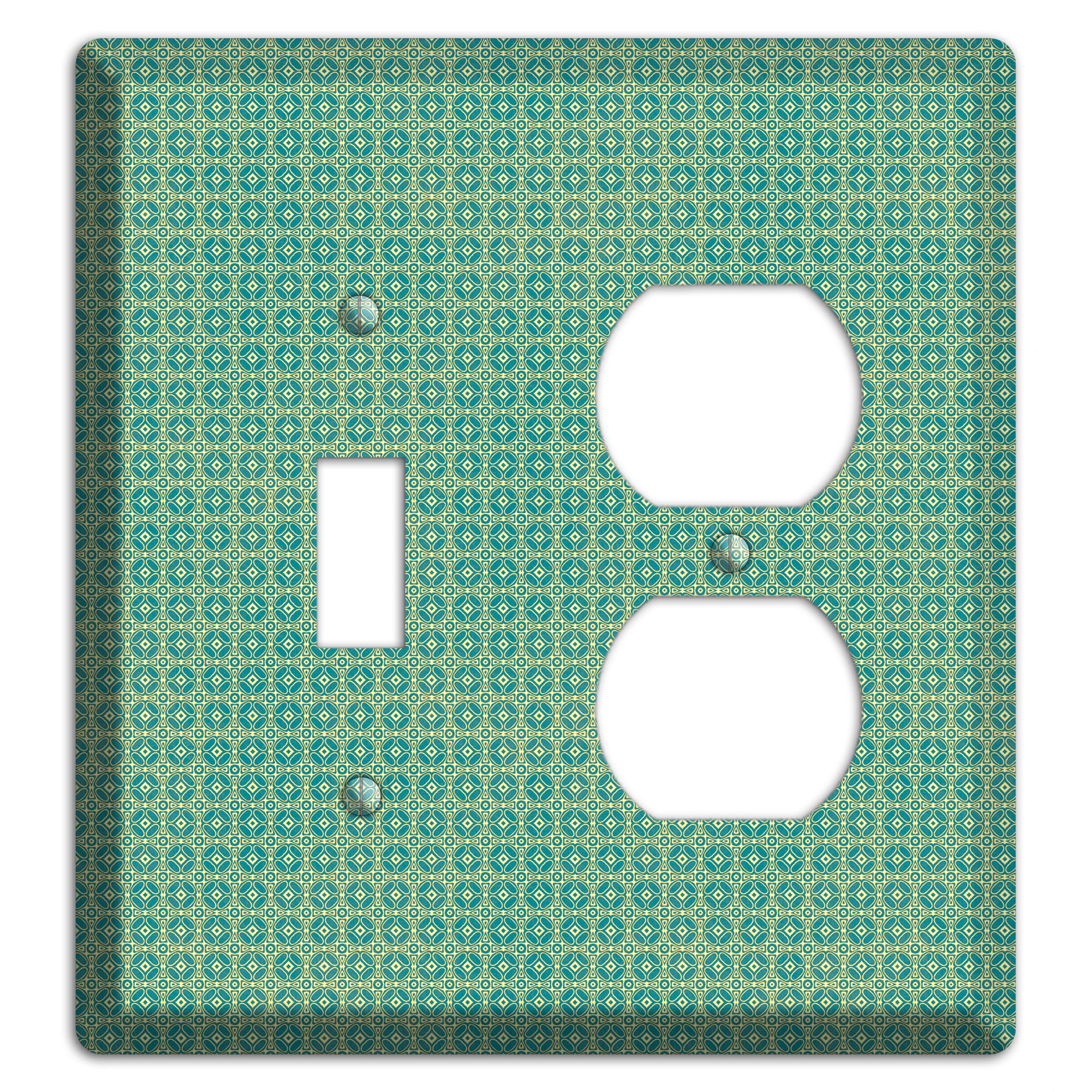 Multi Soft Green Arabesque Toggle / Duplex Wallplate
