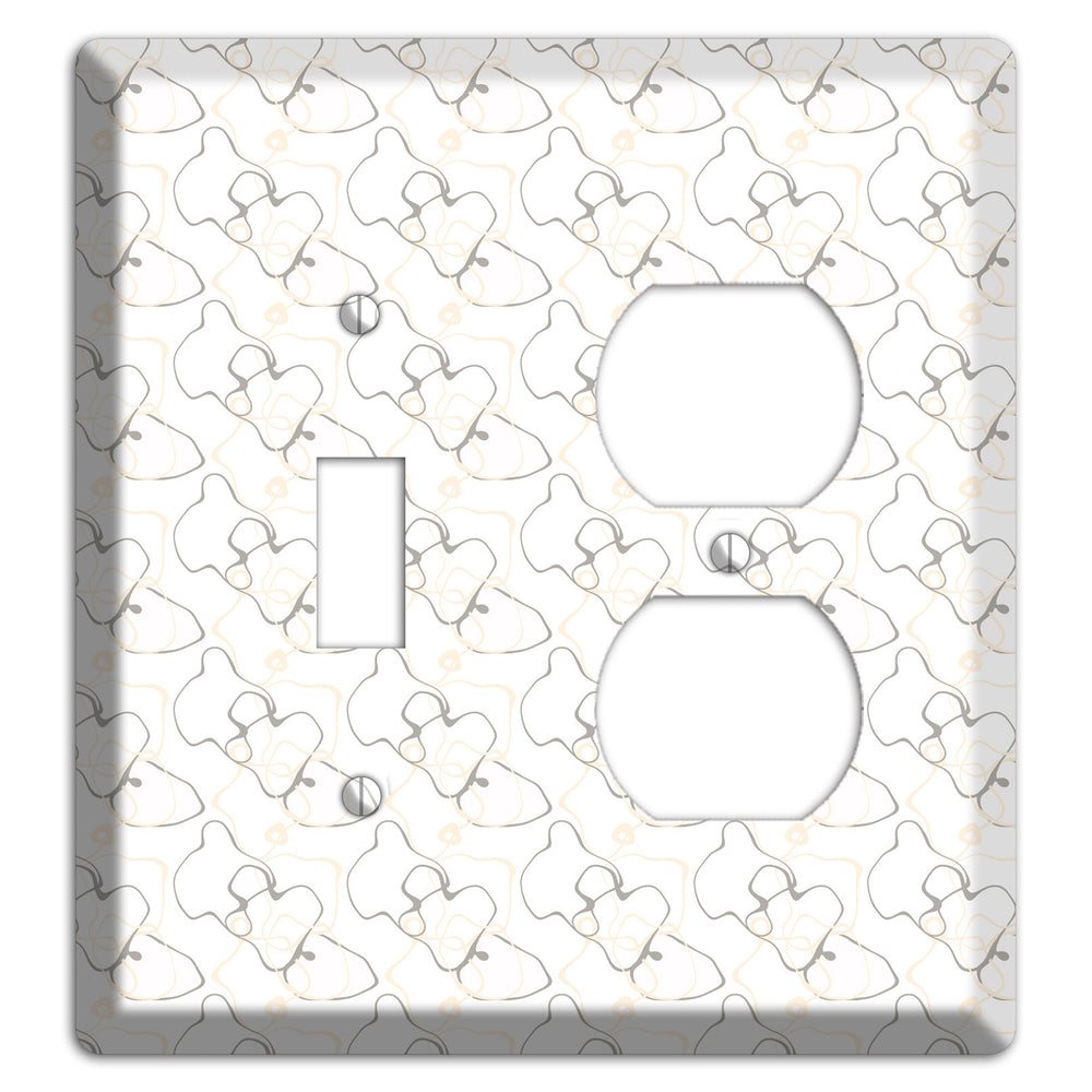 White with Irregular Circles Toggle / Duplex Wallplate