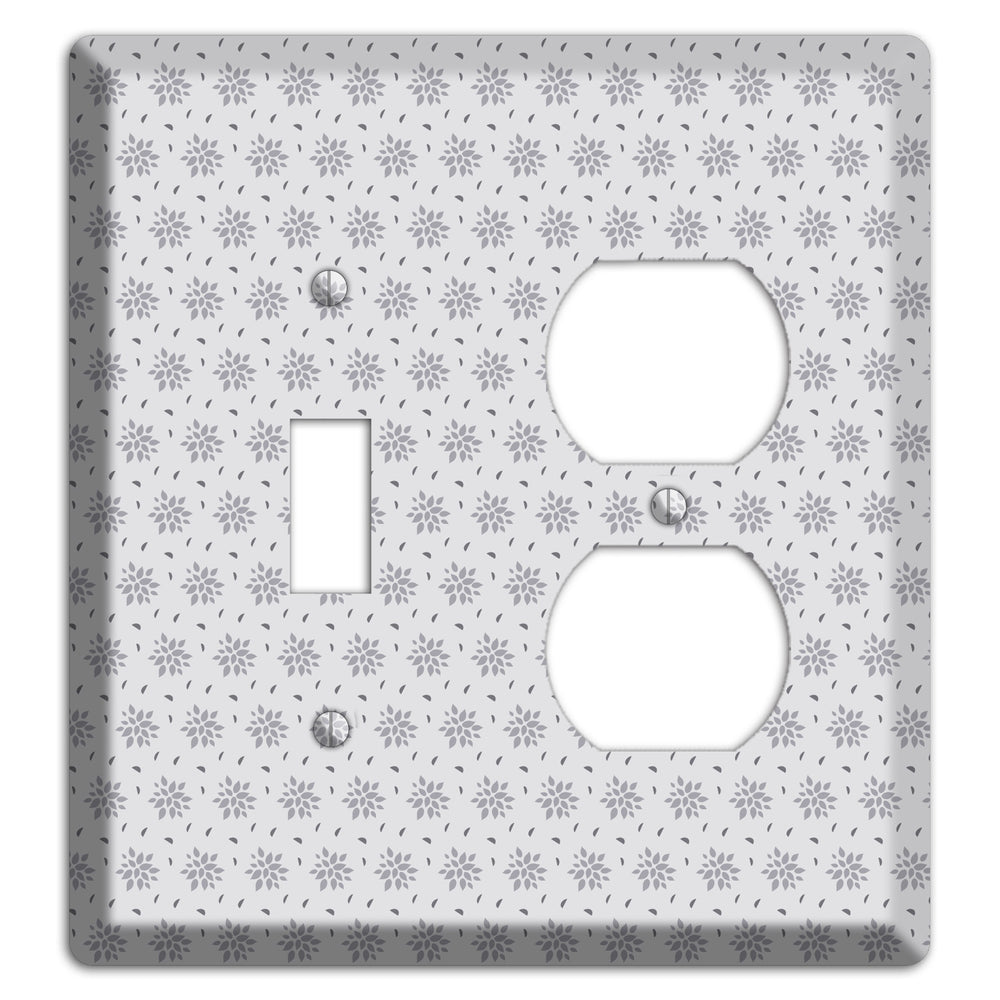 Multi Grey Calico Toggle / Duplex Wallplate