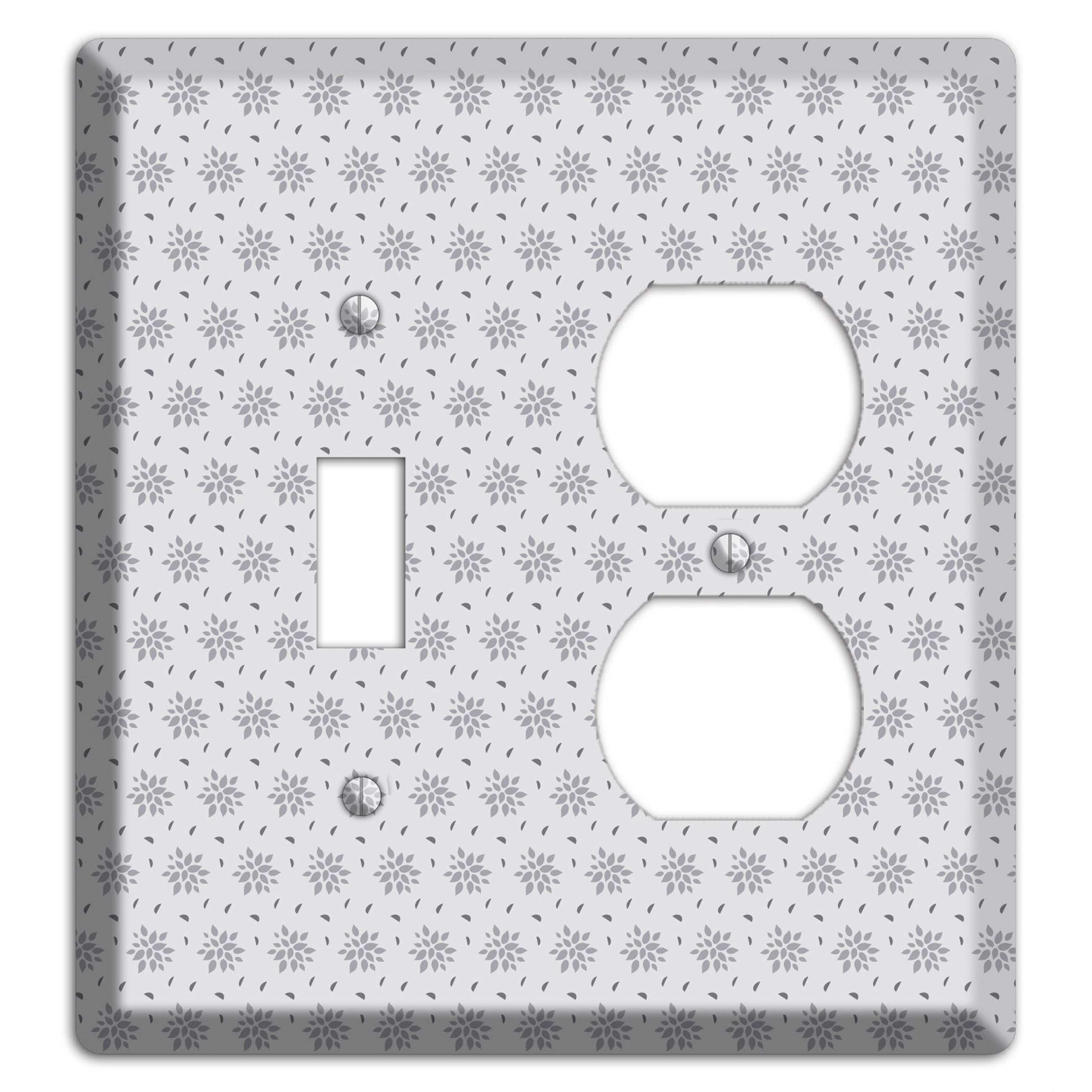 Multi Grey Calico Toggle / Duplex Wallplate