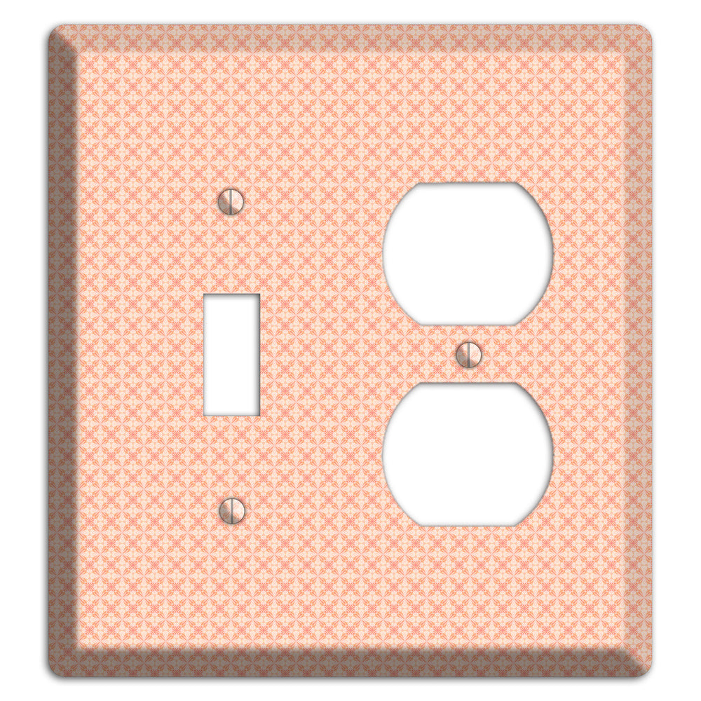 Peach Quatrefoil Toggle / Duplex Wallplate