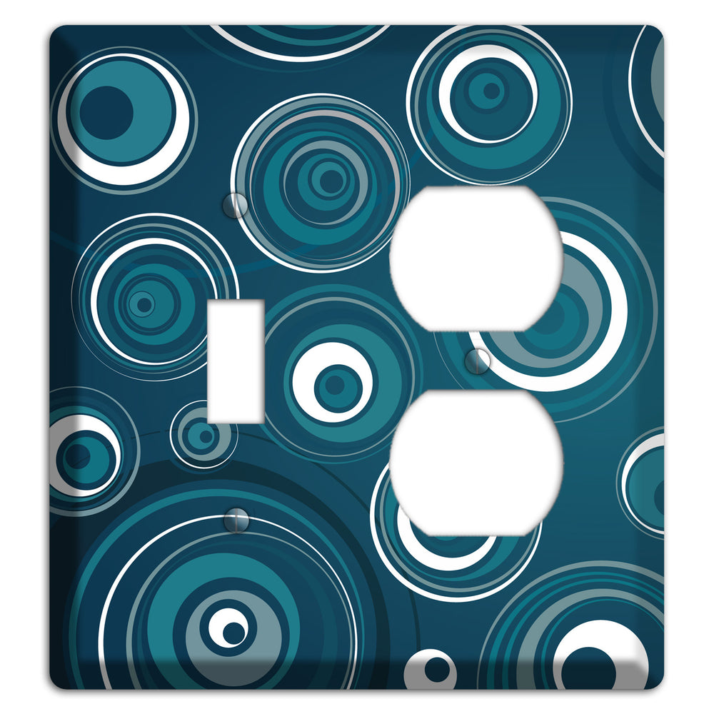 Blue Circles Toggle / Duplex Wallplate
