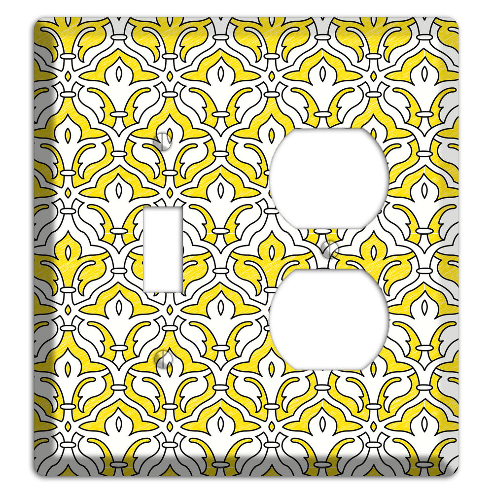 Yellow Scallop Tapestry Toggle / Duplex Wallplate