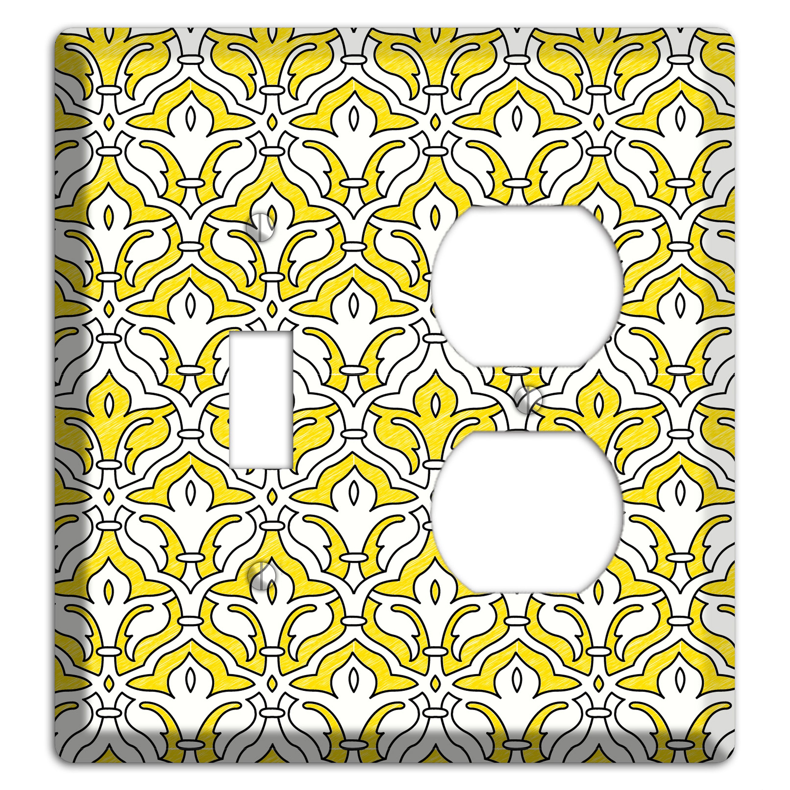 Yellow Scallop Tapestry Toggle / Duplex Wallplate