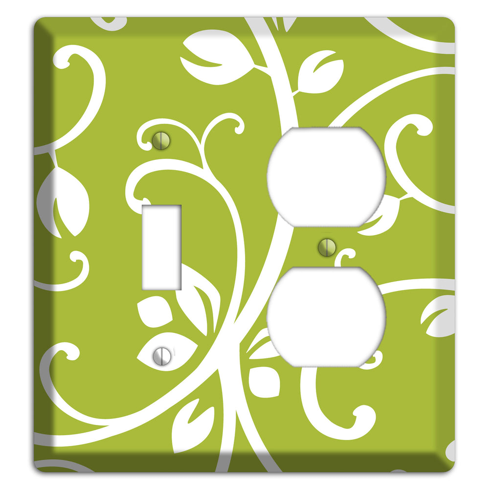 Green Bud Sprig Toggle / Duplex Wallplate