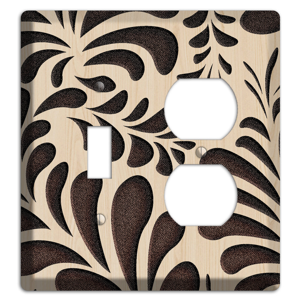 Herati Wood Lasered Toggle / Duplex Wallplate