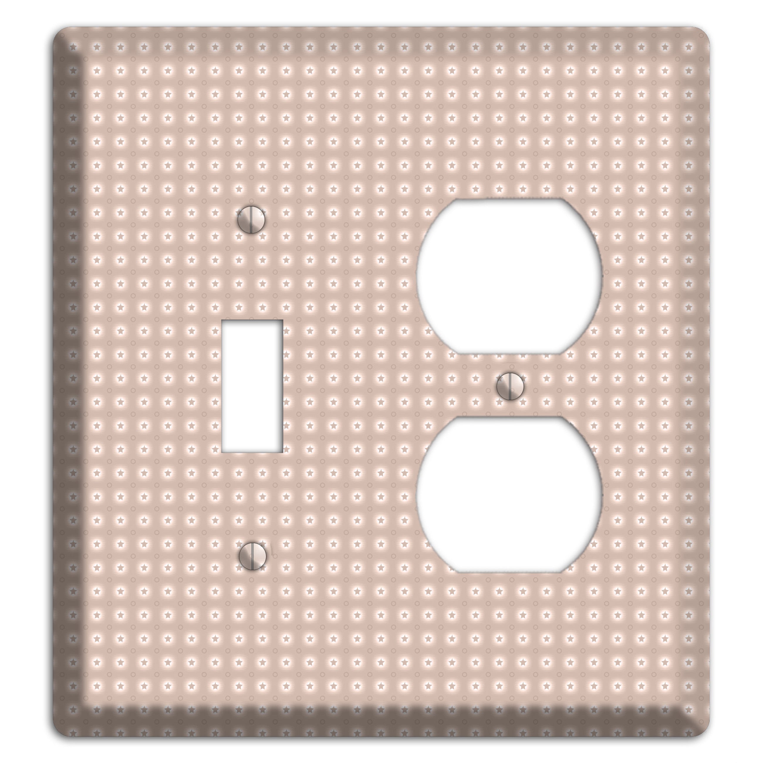 Beige with Circled Stars Toggle / Duplex Wallplate
