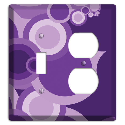 Purple Circles Toggle / Duplex Wallplate