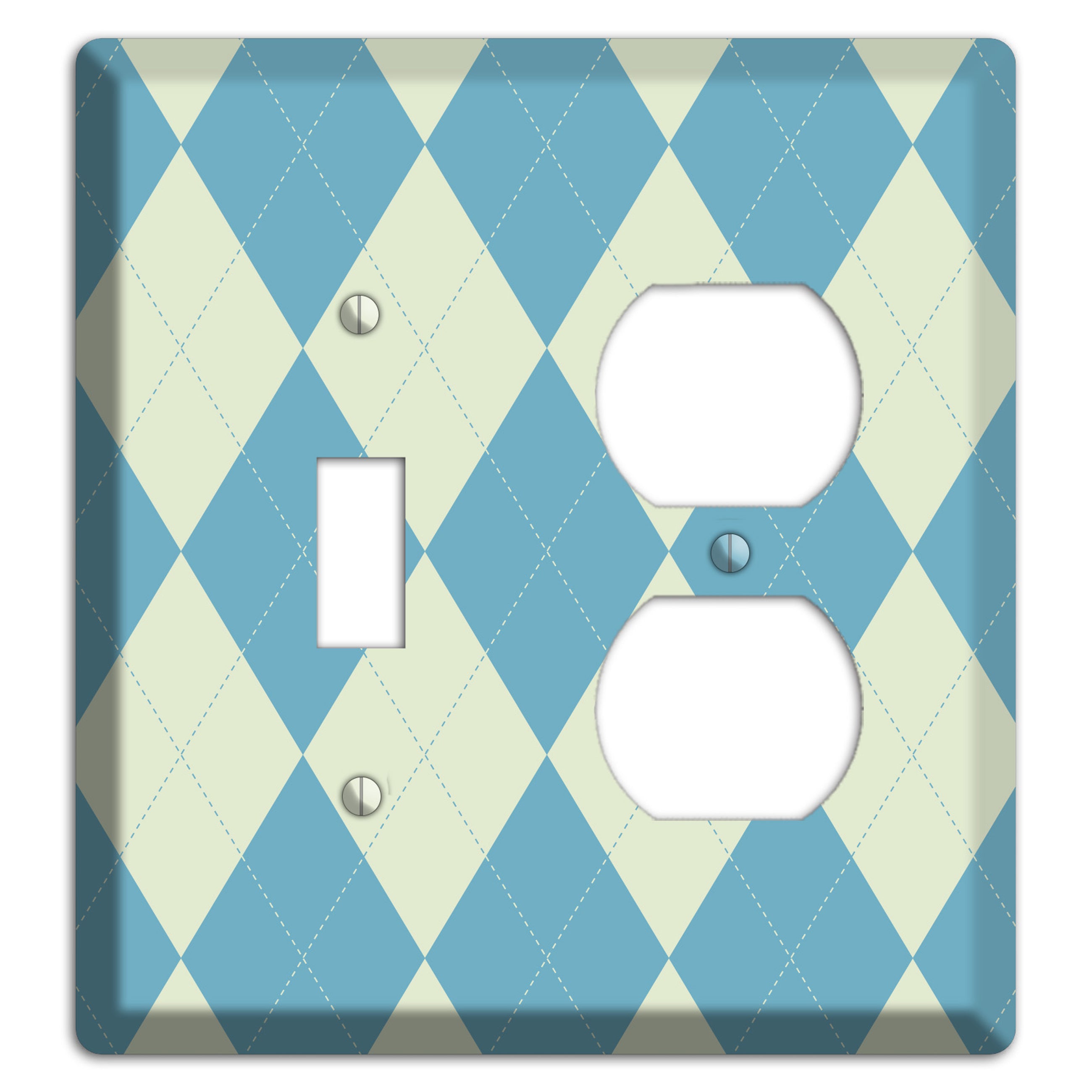 Mustard and Black Plaid Toggle / Duplex Wallplate