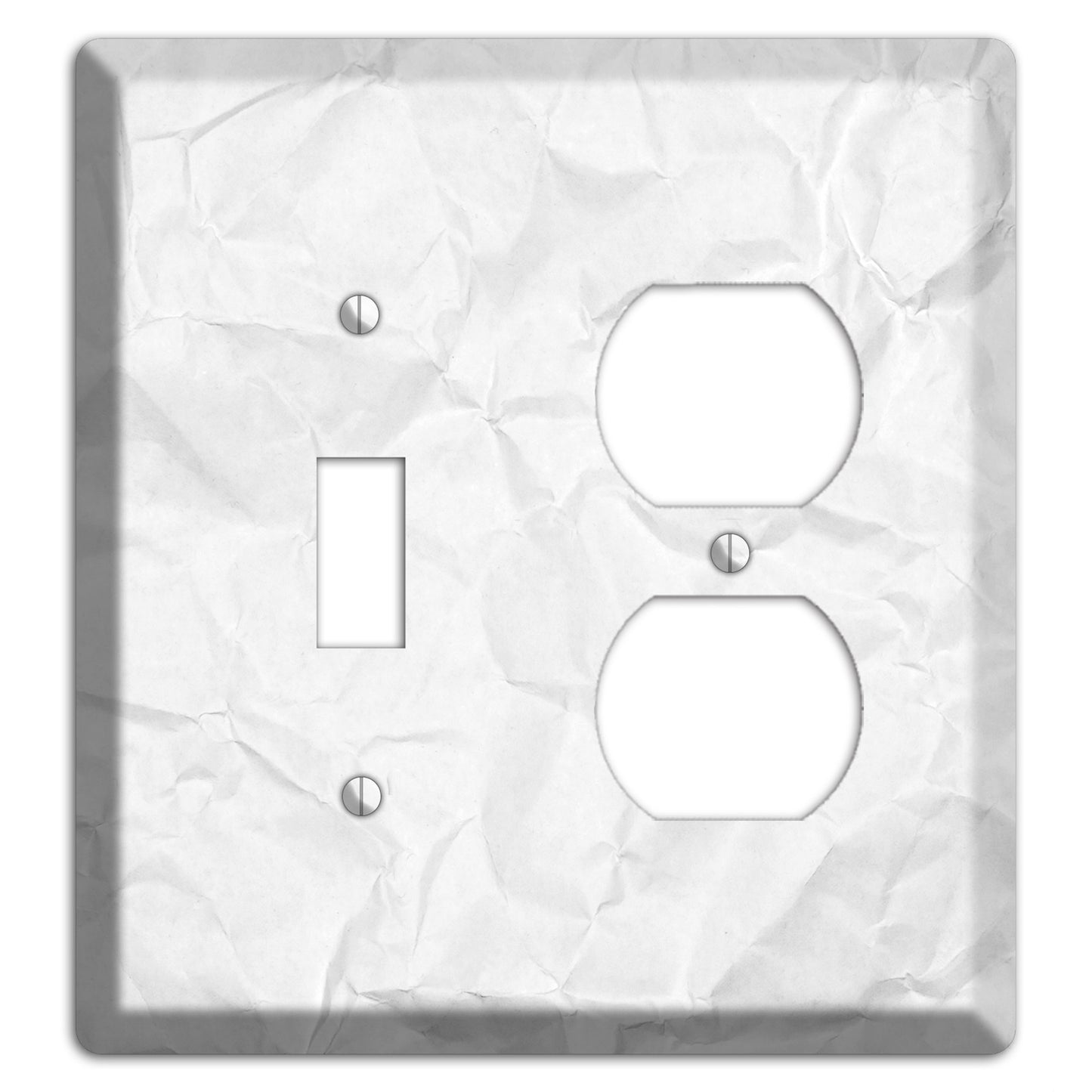 Concrete Crinkled Paper Toggle / Duplex Wallplate