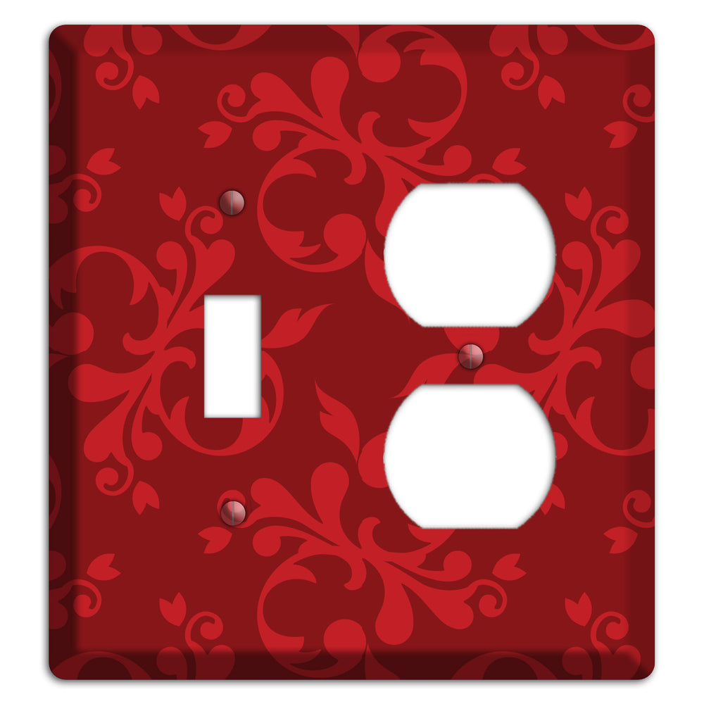 Red Victorian Toile Toggle / Duplex Wallplate