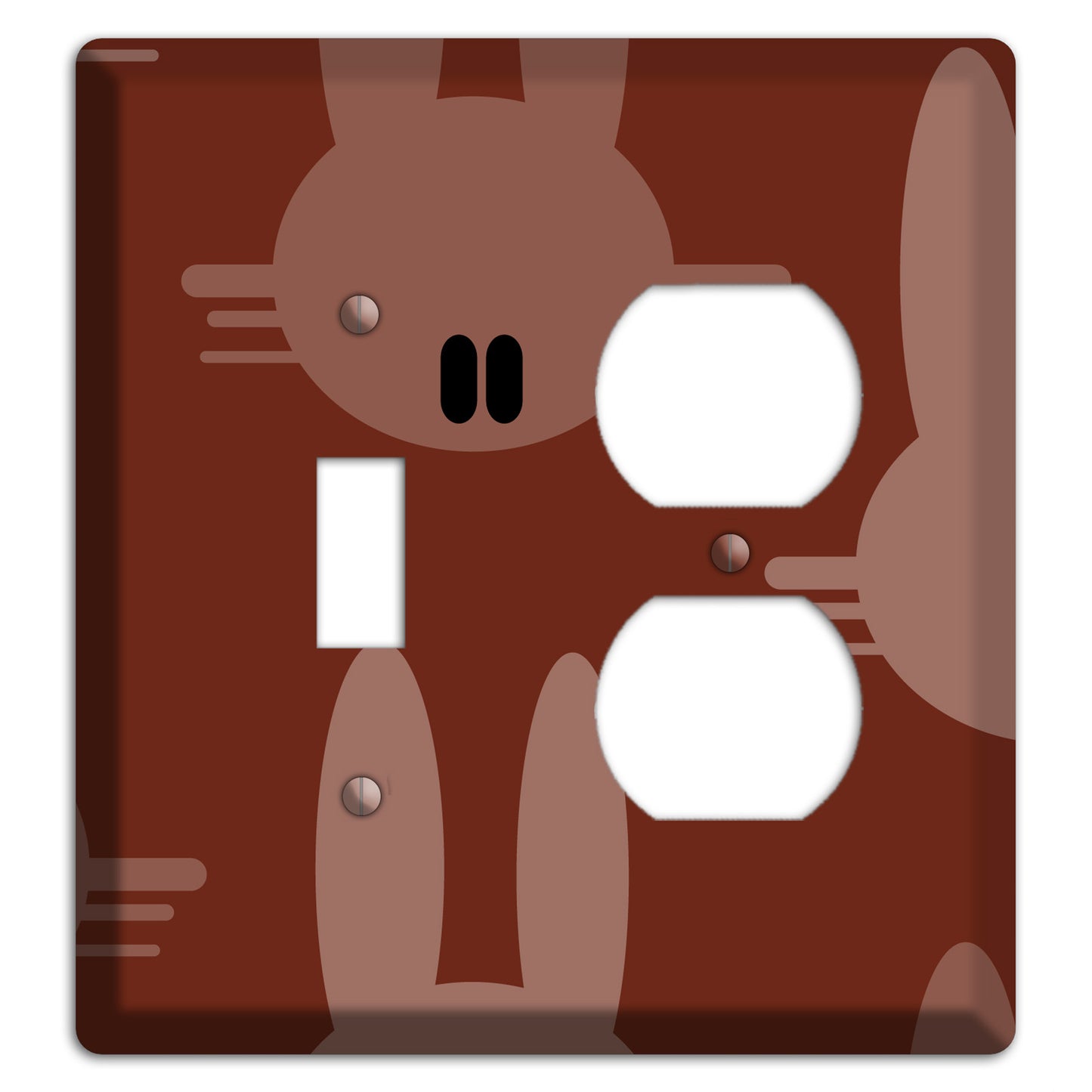 Maroon Bunny Toggle / Duplex Wallplate