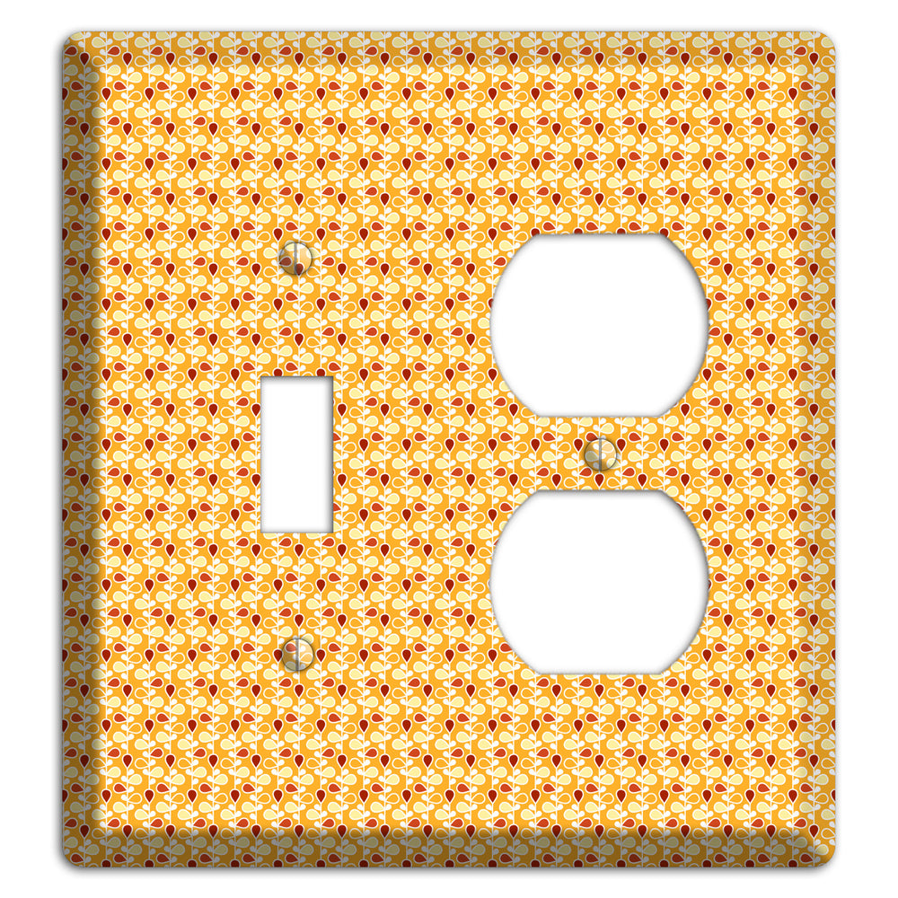 Tiny Yellow Teardrop Vine Toggle / Duplex Wallplate