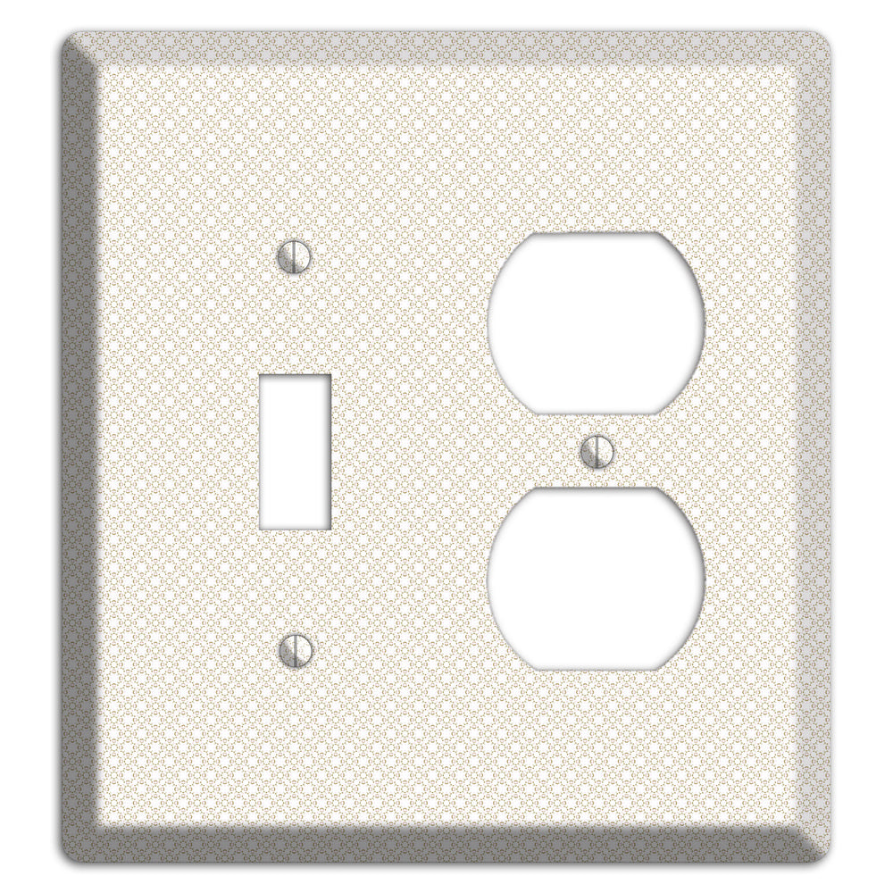 Off White Geometric Toggle / Duplex Wallplate