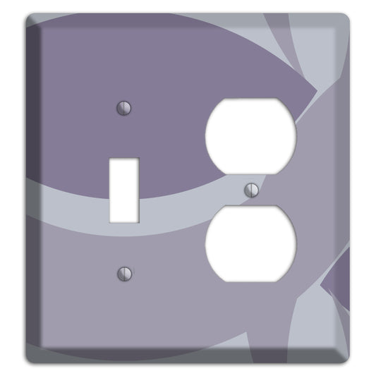 Grey and Lavender Abstract Toggle / Duplex Wallplate