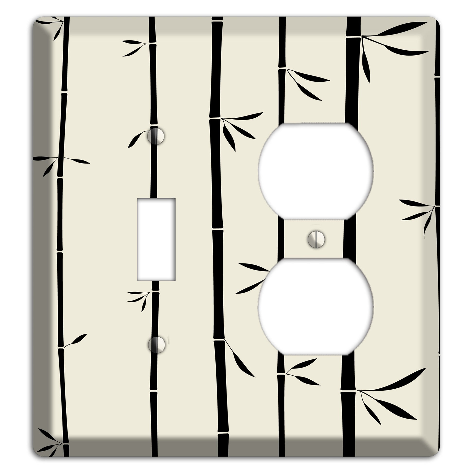 Beige Bamboo Toggle / Duplex Wallplate