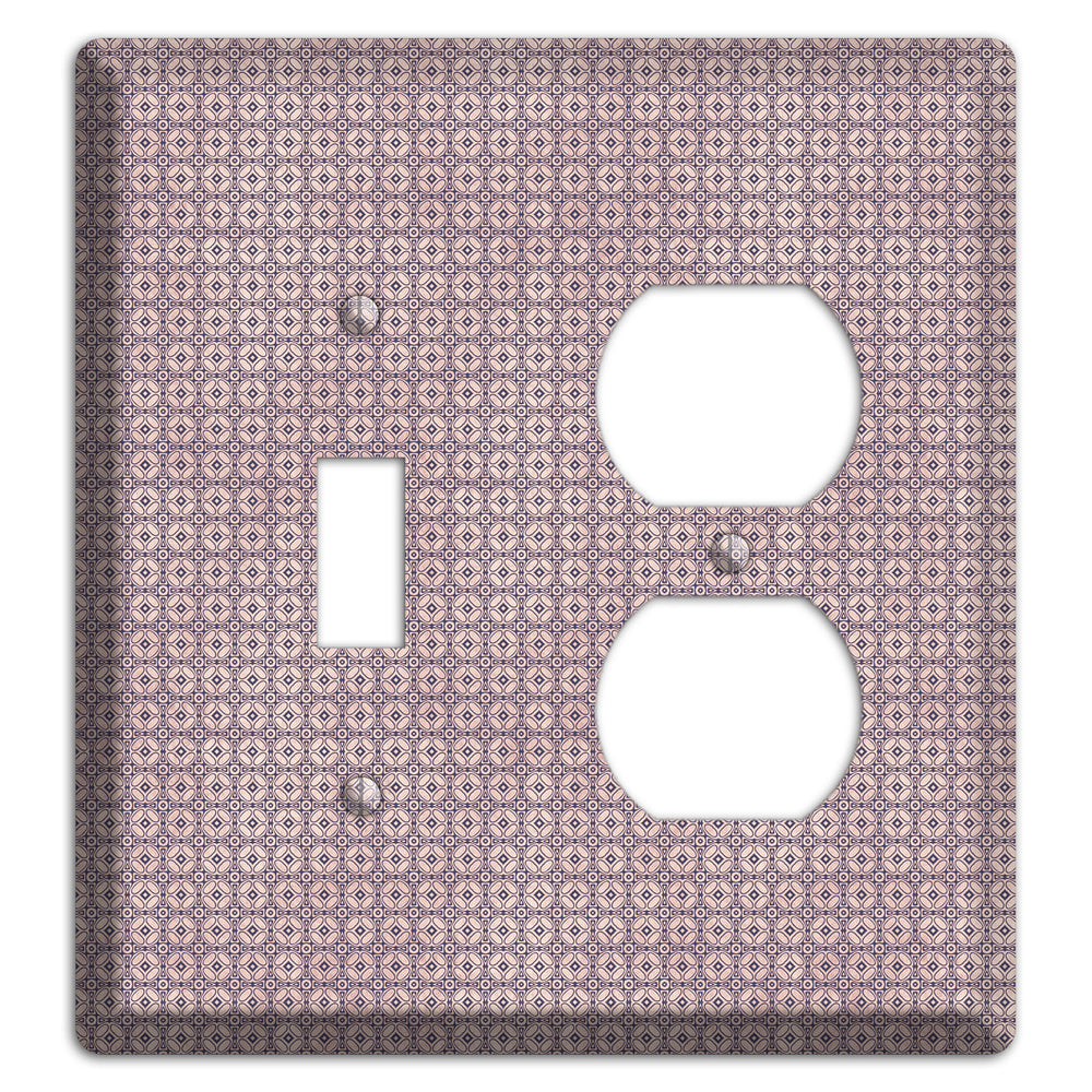 Multi Dusty Mauve Arabesque Toggle / Duplex Wallplate