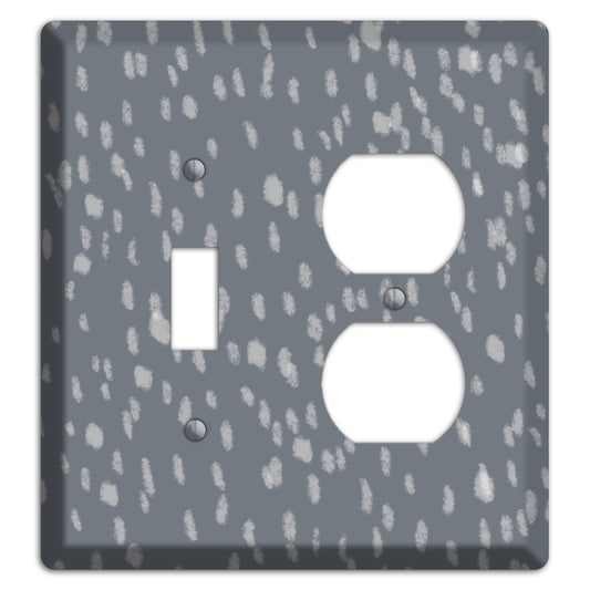 Gray and White Speckle Toggle / Duplex Wallplate