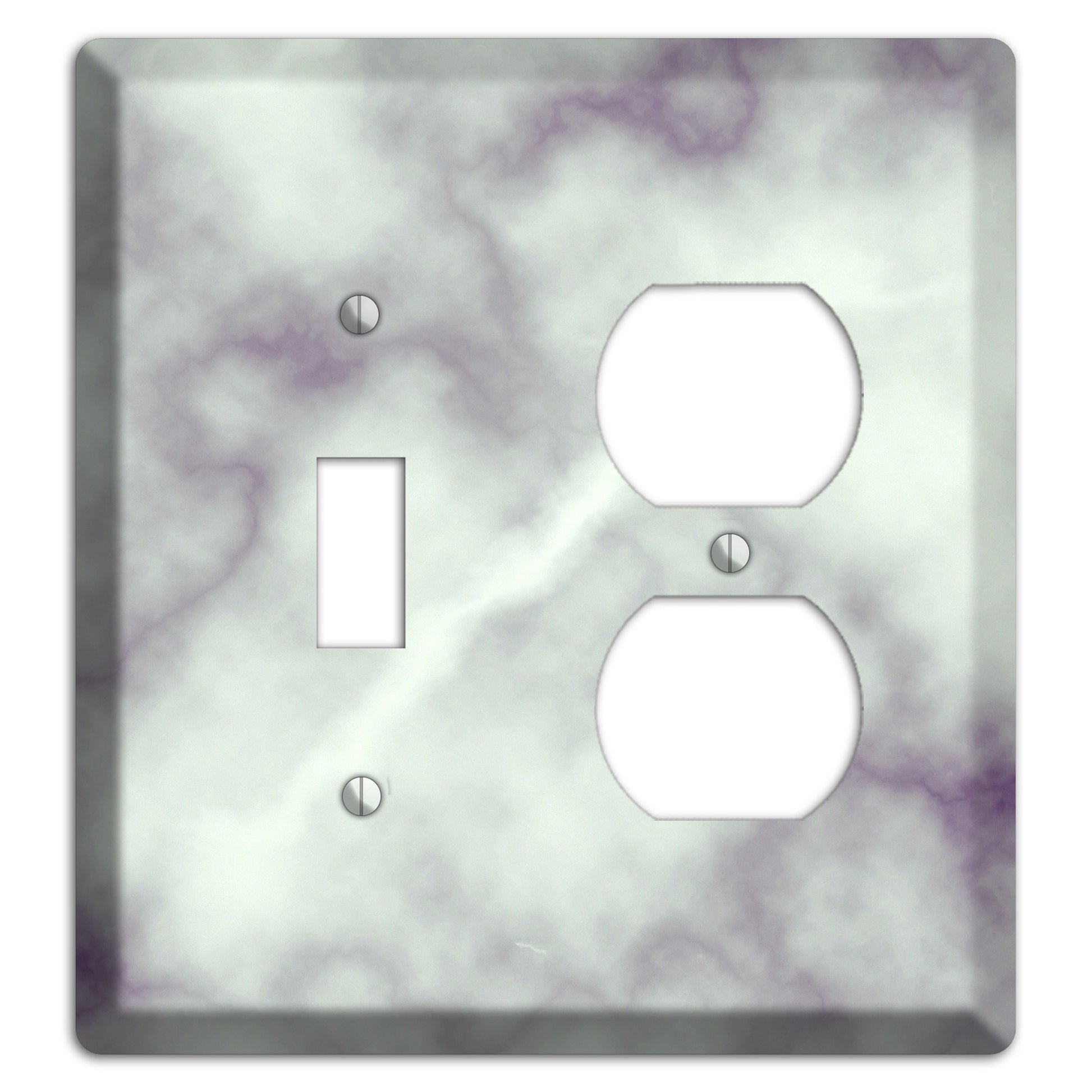 Gray Nurse Marble Toggle / Duplex Wallplate