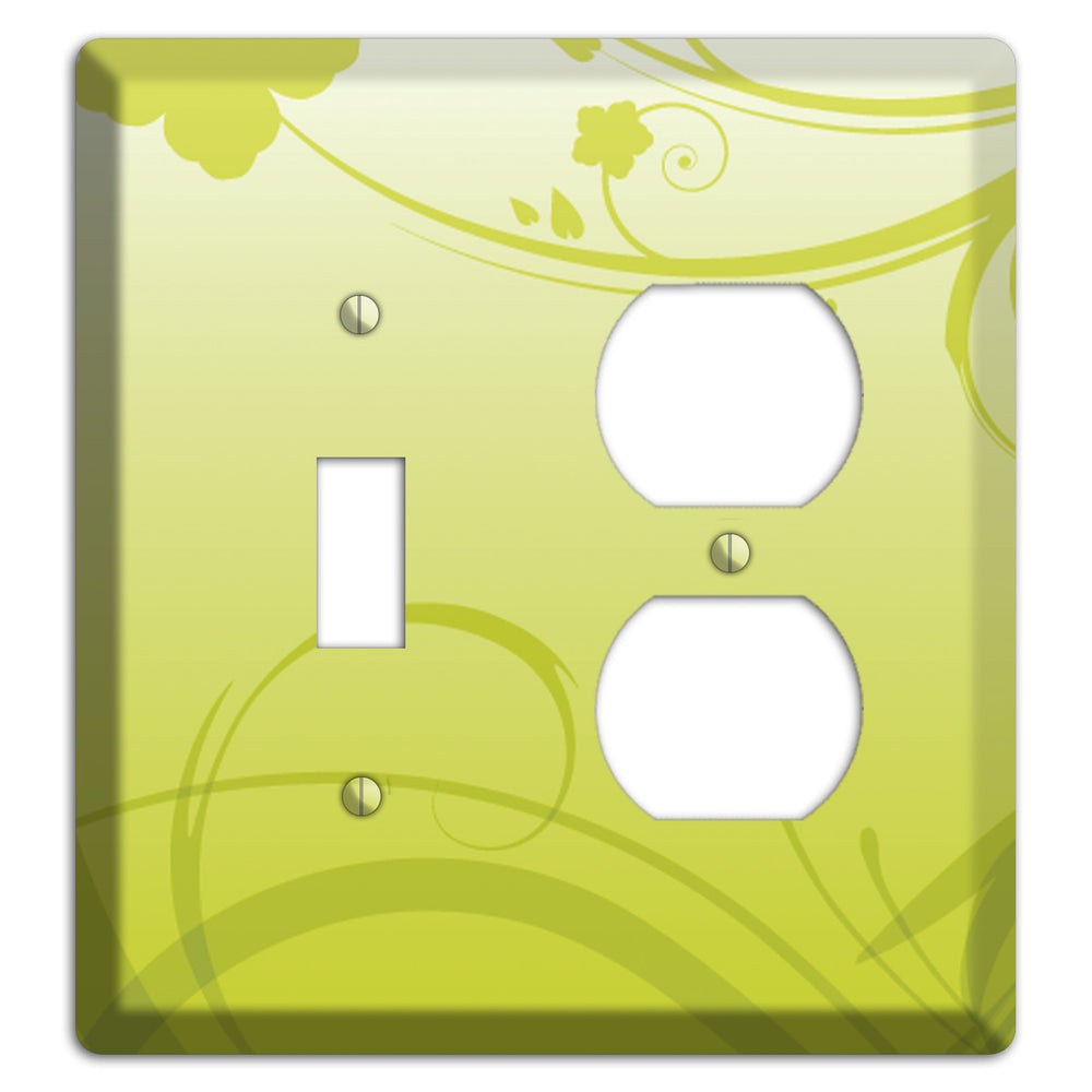 Green Swirls Toggle / Duplex Wallplate