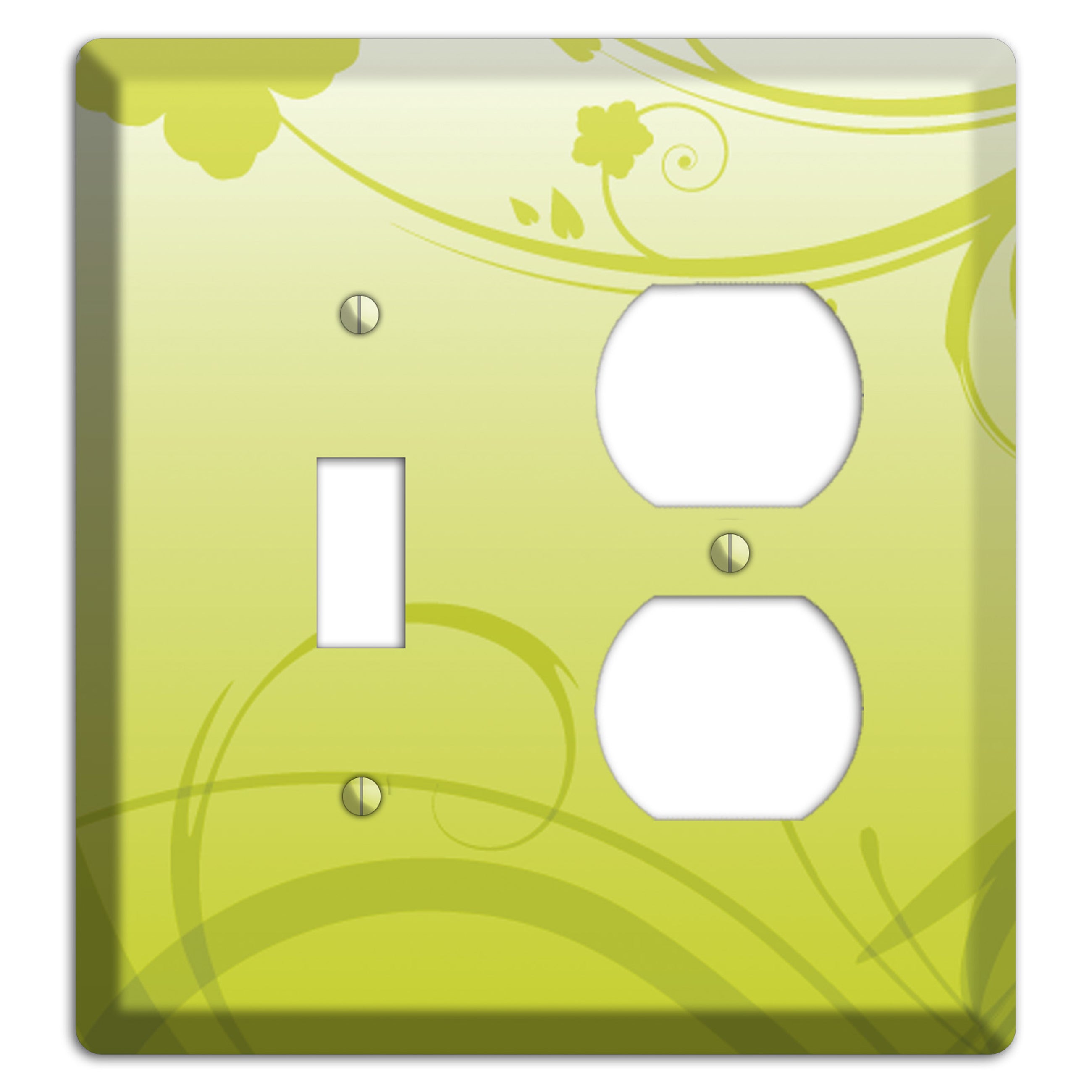 Green Swirls Toggle / Duplex Wallplate
