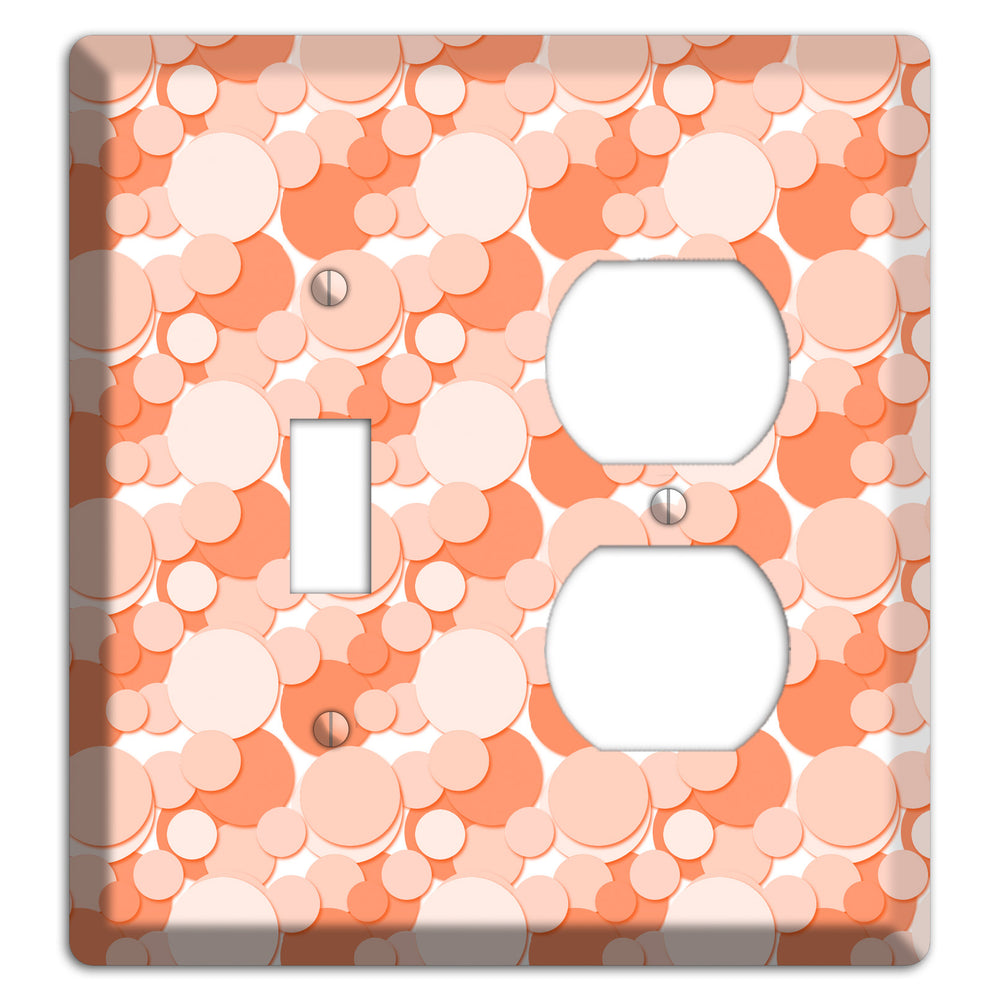 Multi Coral Bubble Dots Toggle / Duplex Wallplate