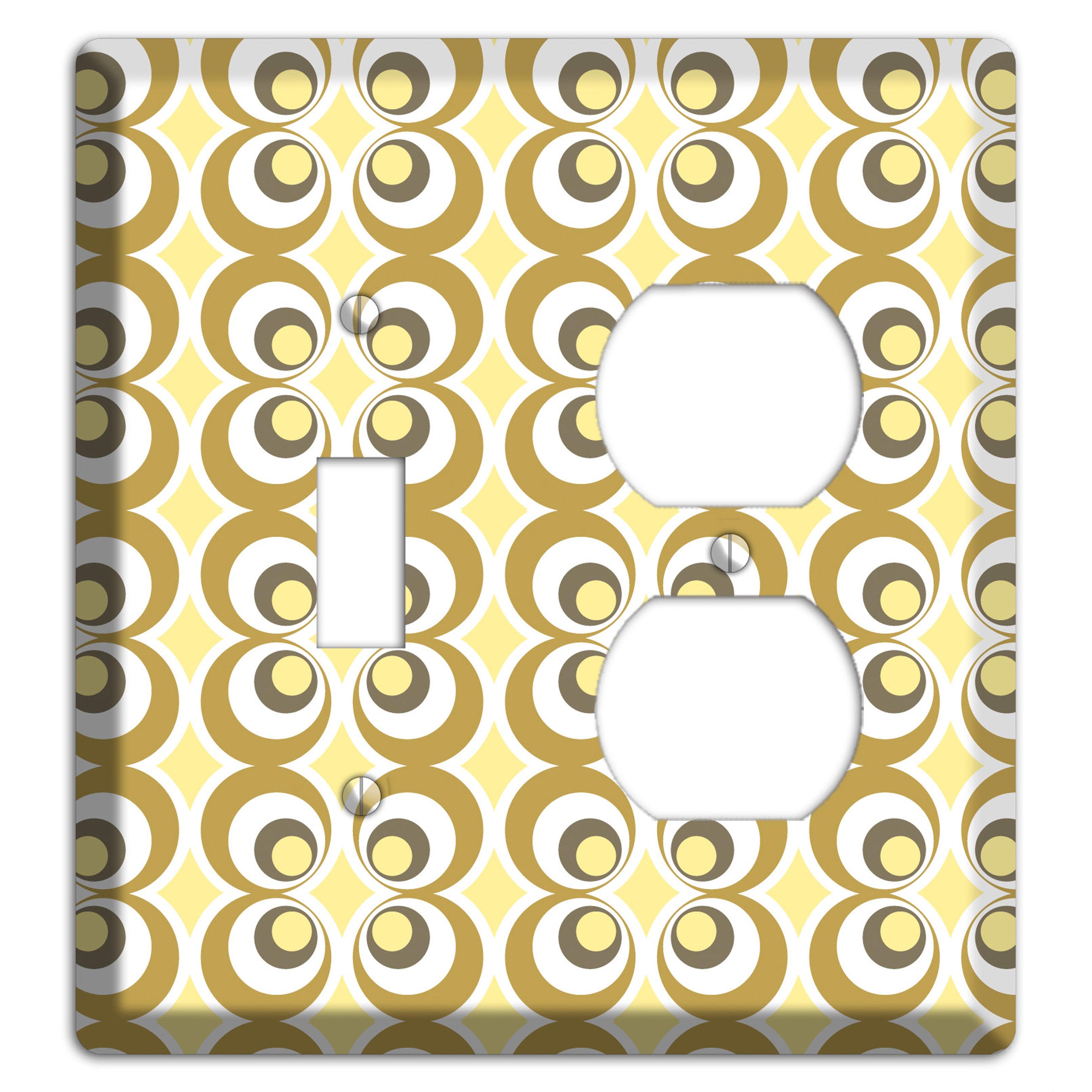 Multi Olive Offset Bullseye Toggle / Duplex Wallplate