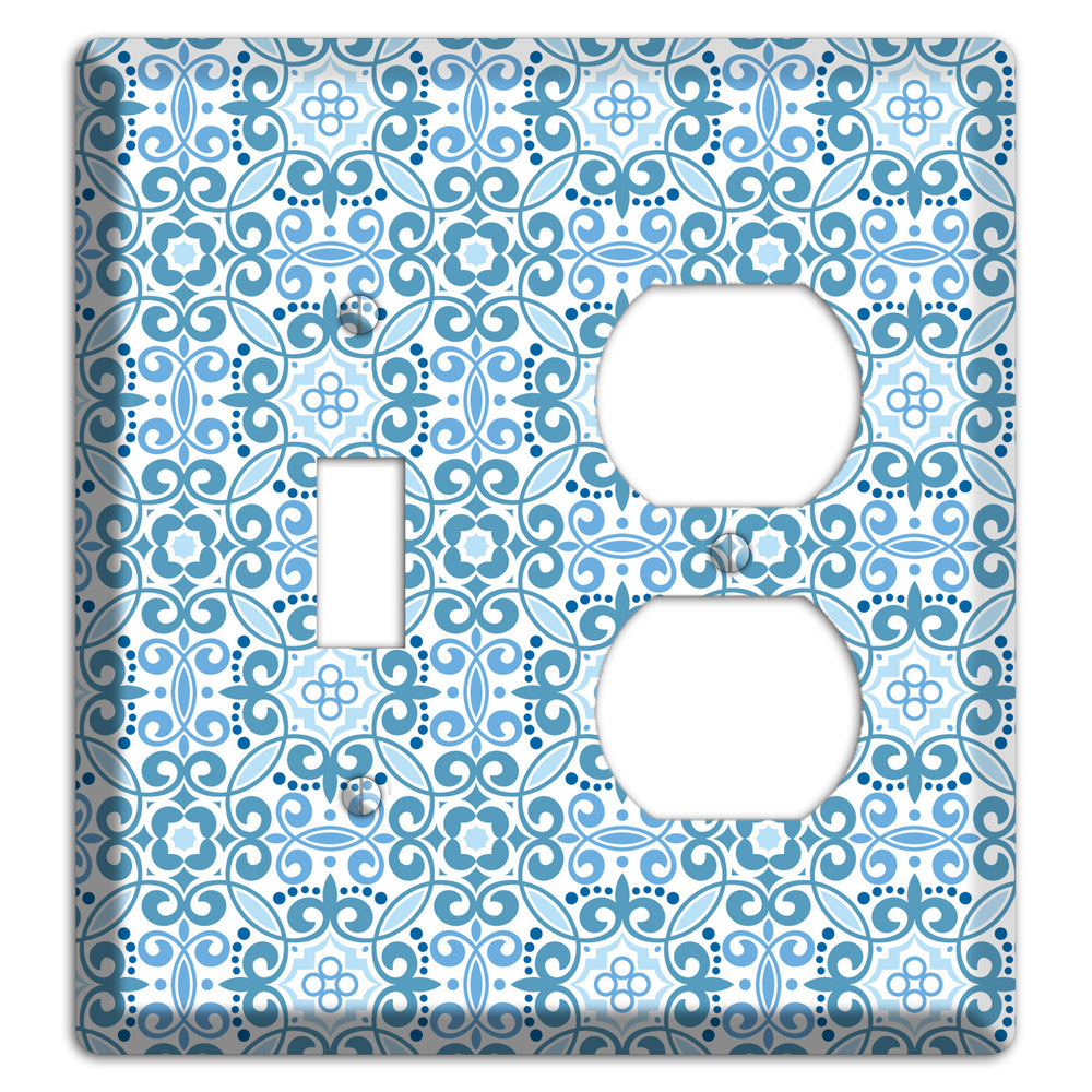 Multi Blue Foulard Toggle / Duplex Wallplate