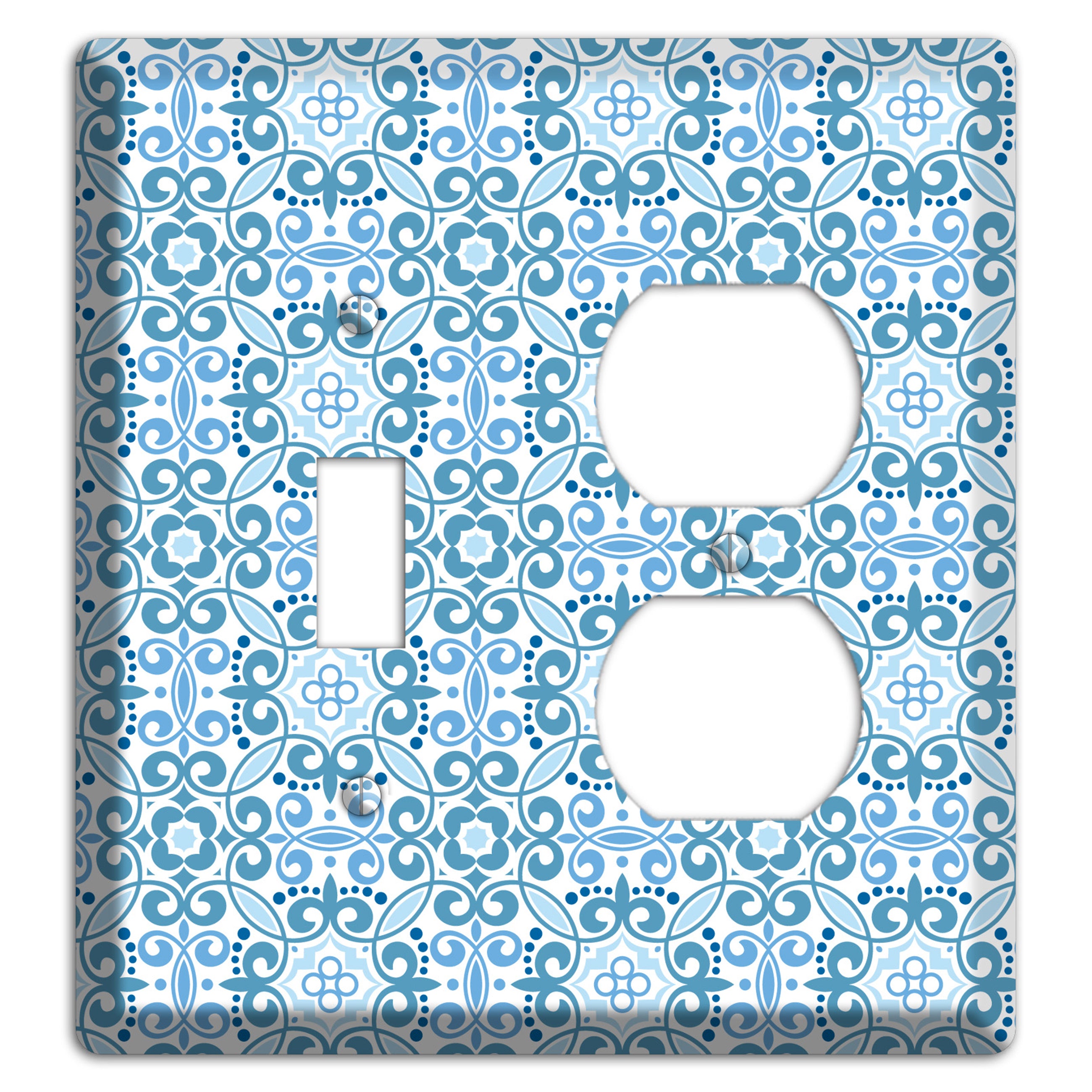 Multi Blue Foulard Toggle / Duplex Wallplate