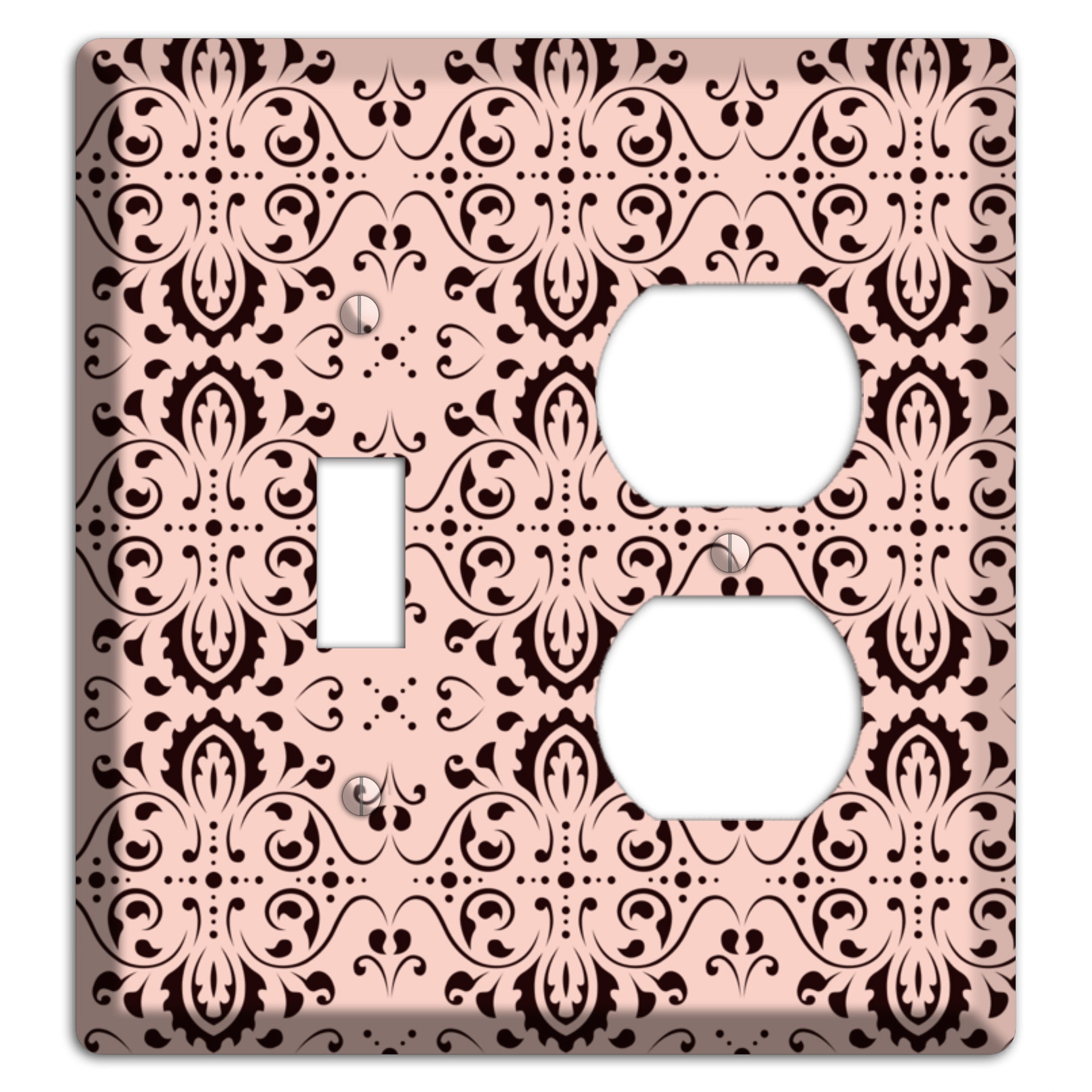 Coral Tapestry Cartouche Toggle / Duplex Wallplate