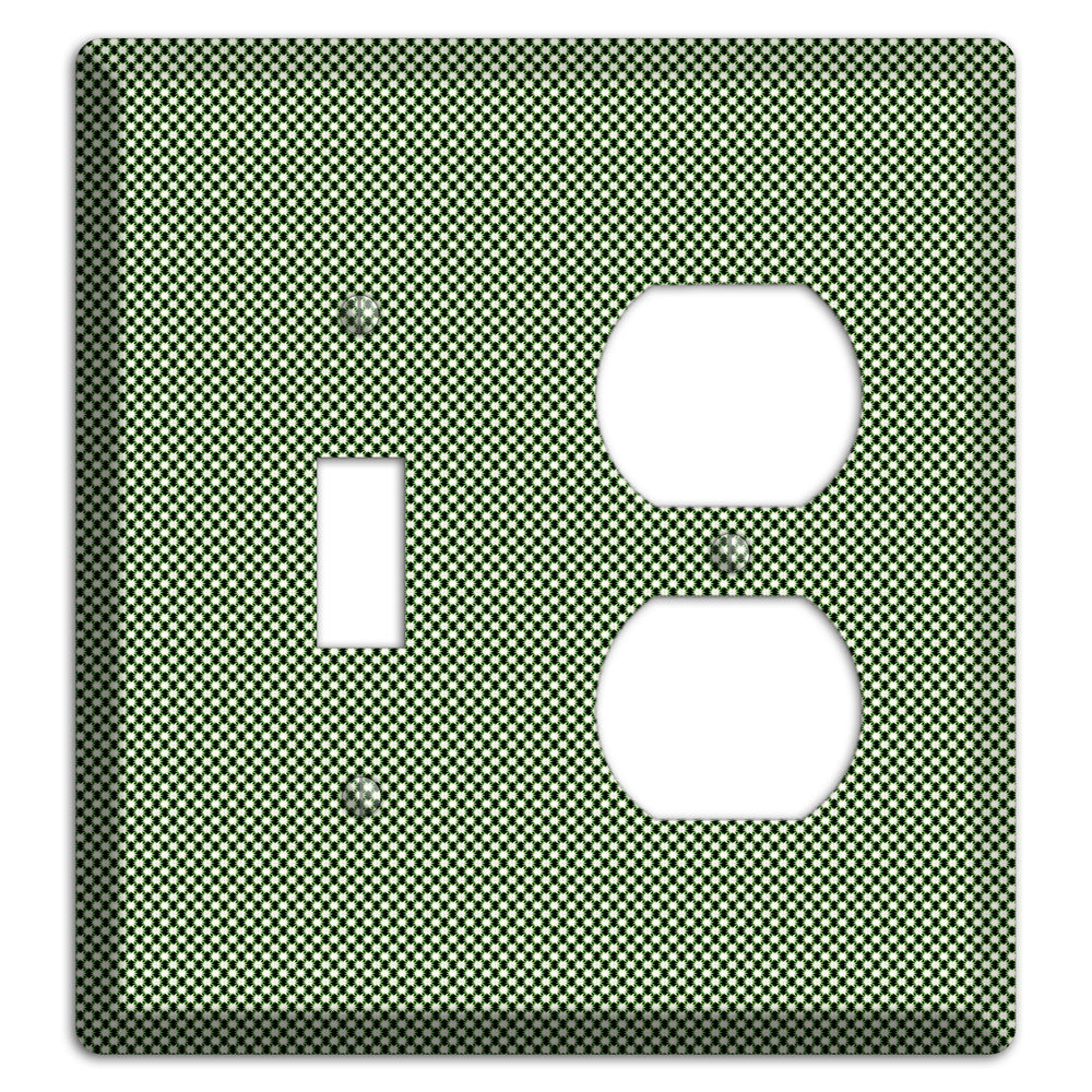 Green Tiny Check Toggle / Duplex Wallplate