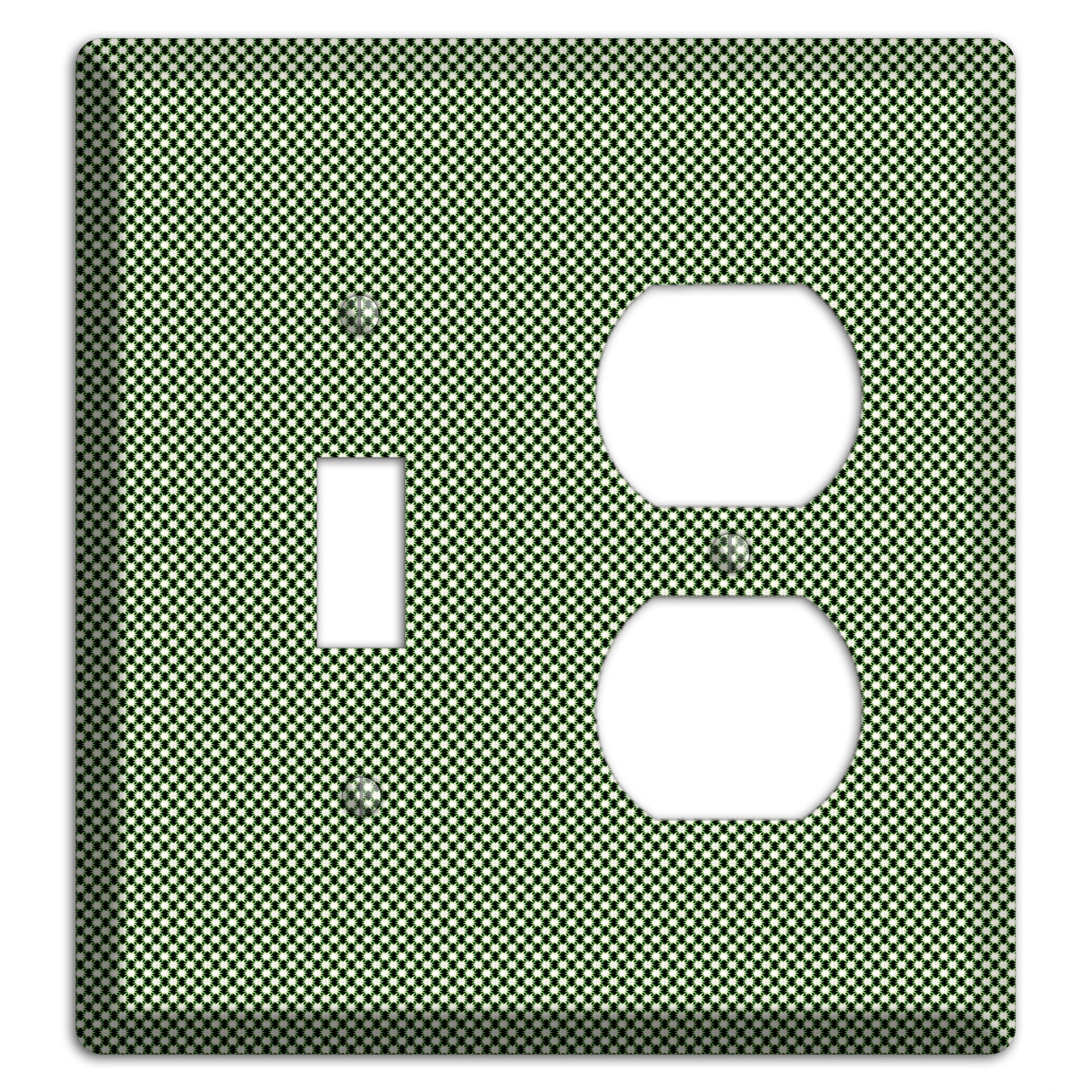 Green Tiny Check Toggle / Duplex Wallplate