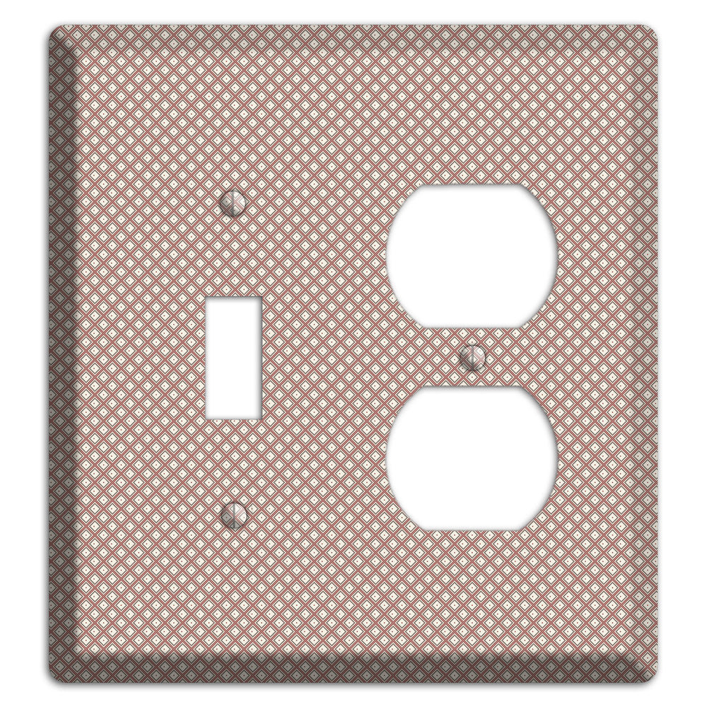 Light Brown and Beige Diamonds Toggle / Duplex Wallplate