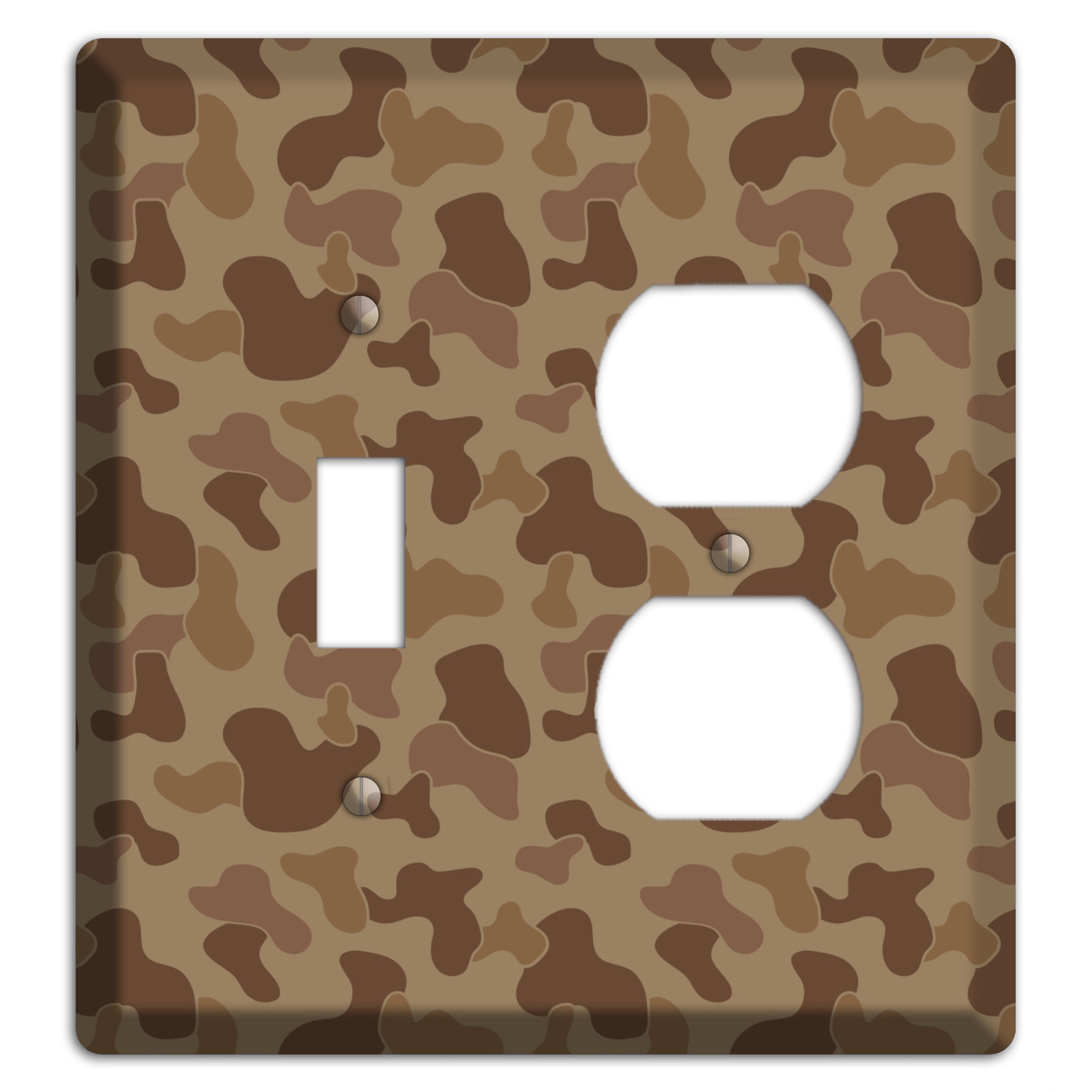 Jungle Brown Camo Toggle / Duplex Wallplate