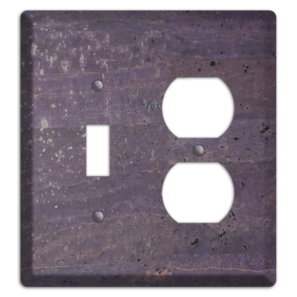 Eggplant Cork Toggle / Duplex Wallplate