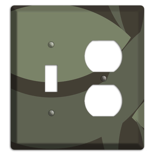 Olive Abstract Toggle / Duplex Wallplate