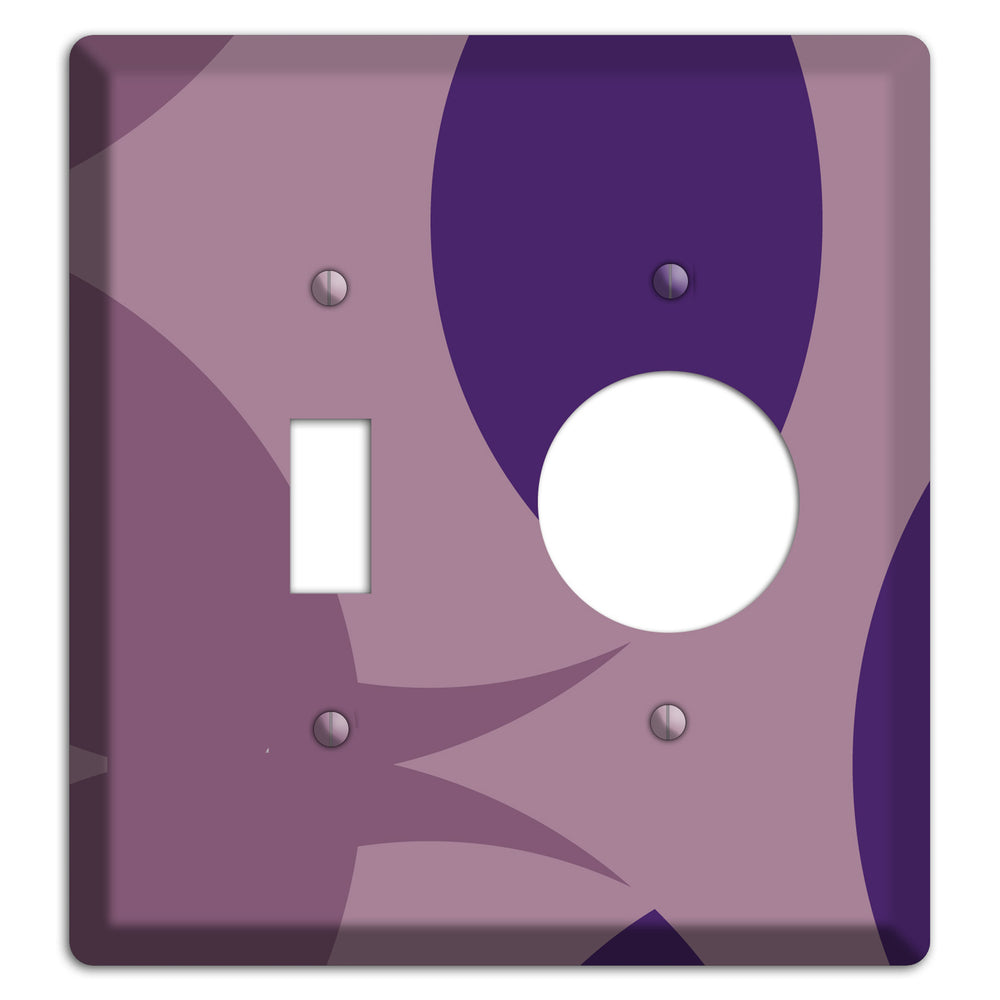 Purple Abstract Toggle / Receptacle Wallplate