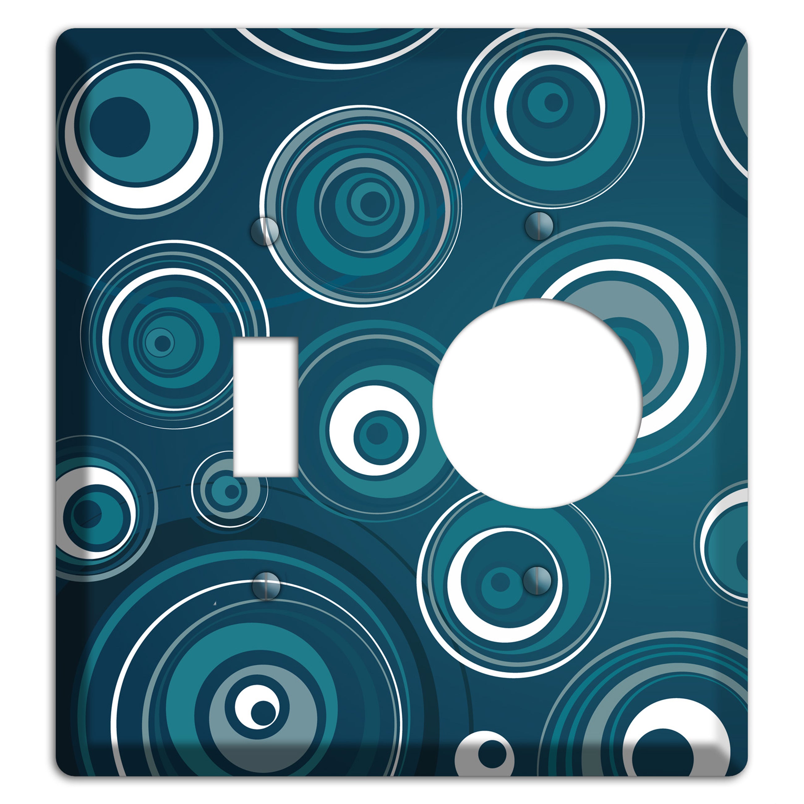 Blue Circles Toggle / Receptacle Wallplate