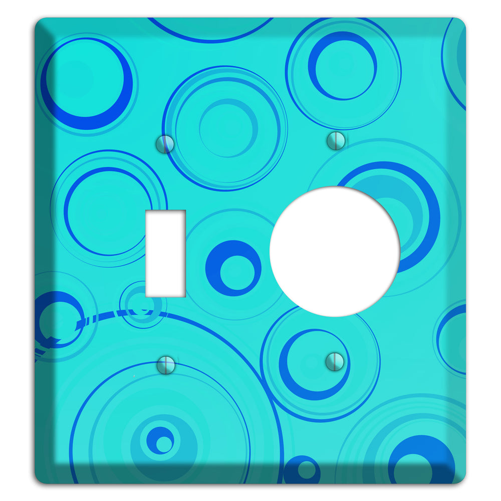 Turquoise Circles Toggle / Receptacle Wallplate