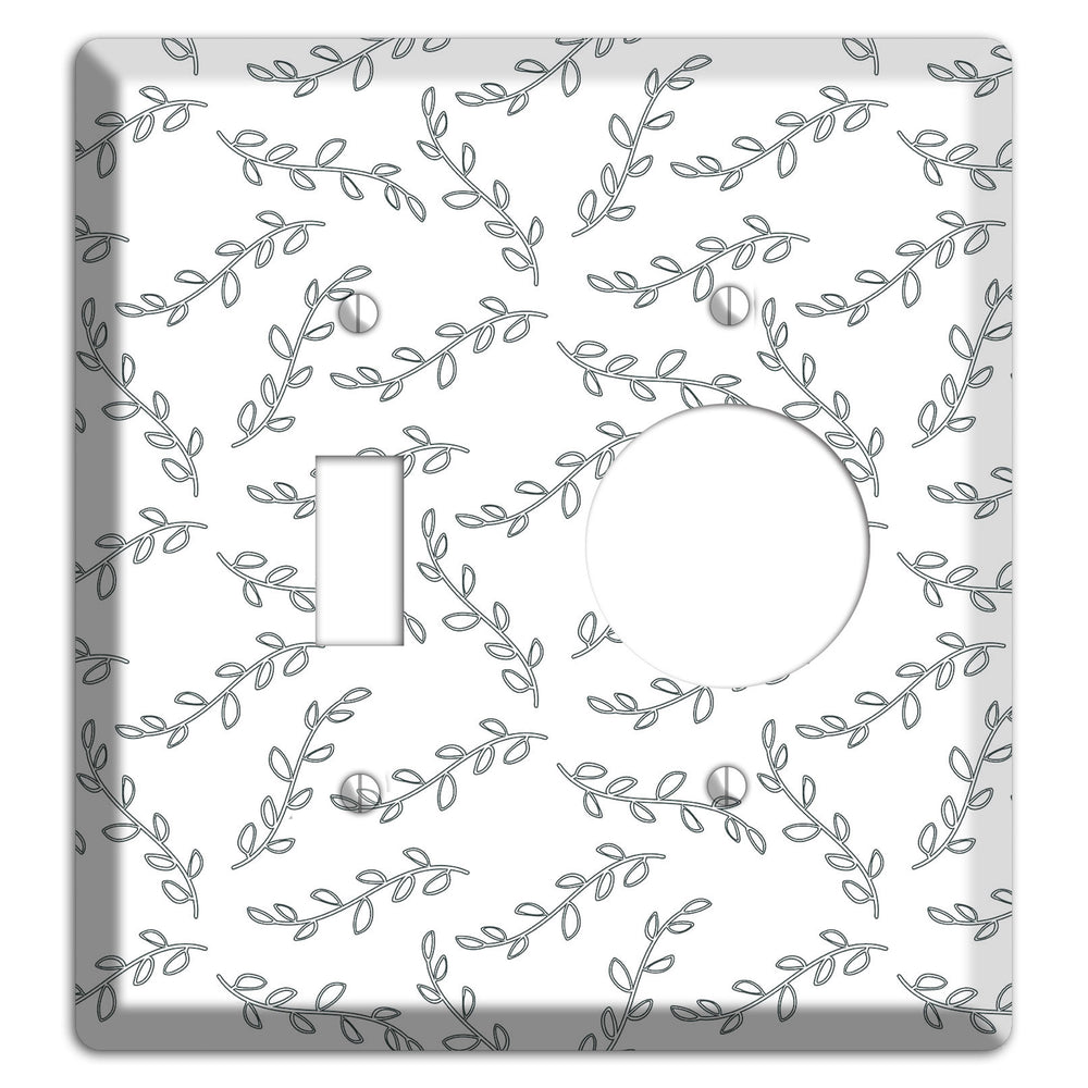 Leaves Style CC Toggle / Receptacle Wallplate
