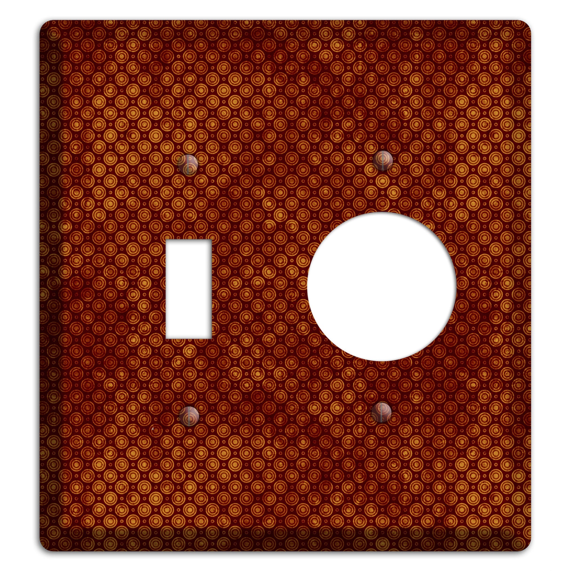 Maroon Tiny Circles Toggle / Receptacle Wallplate