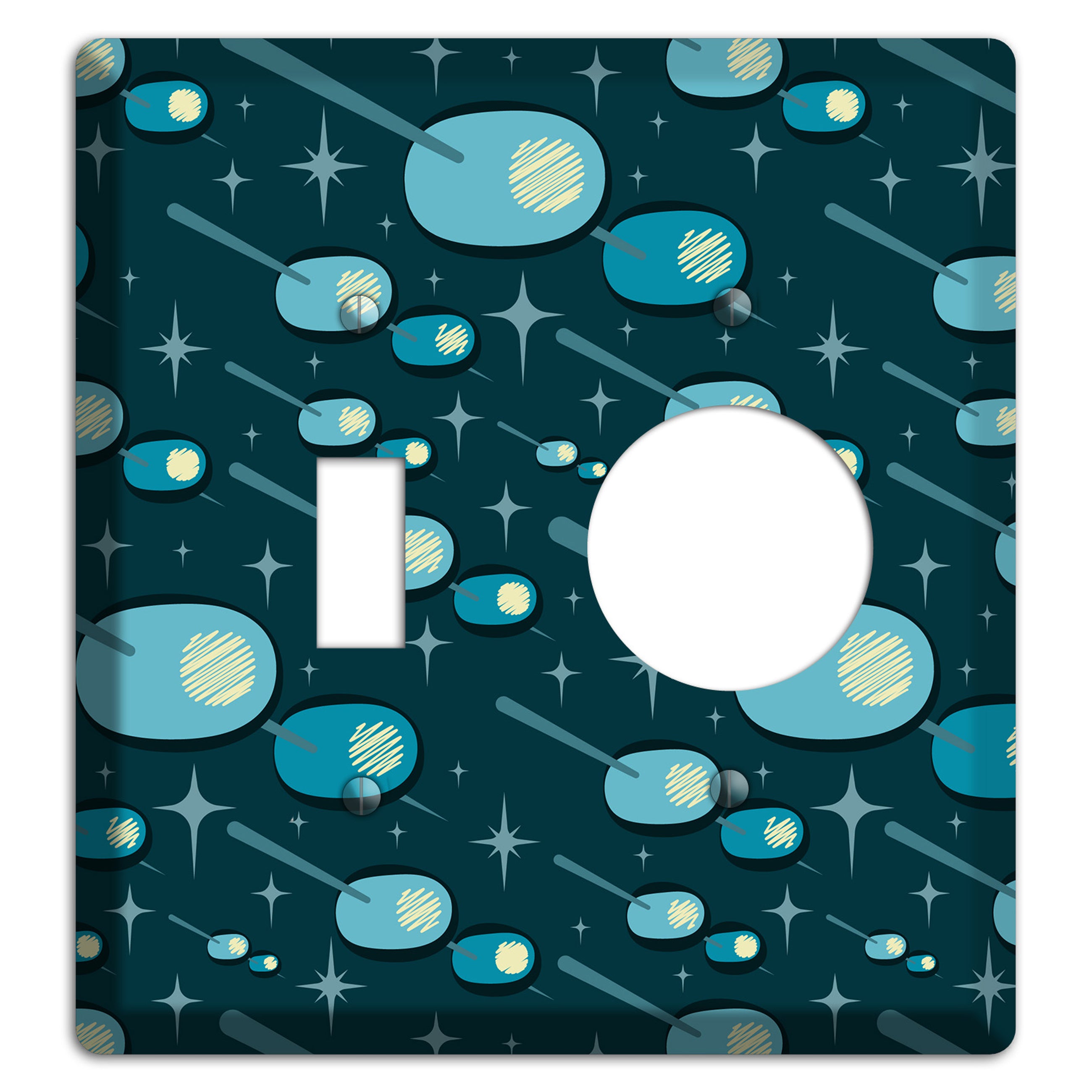 Navy Olives Toggle / Receptacle Wallplate