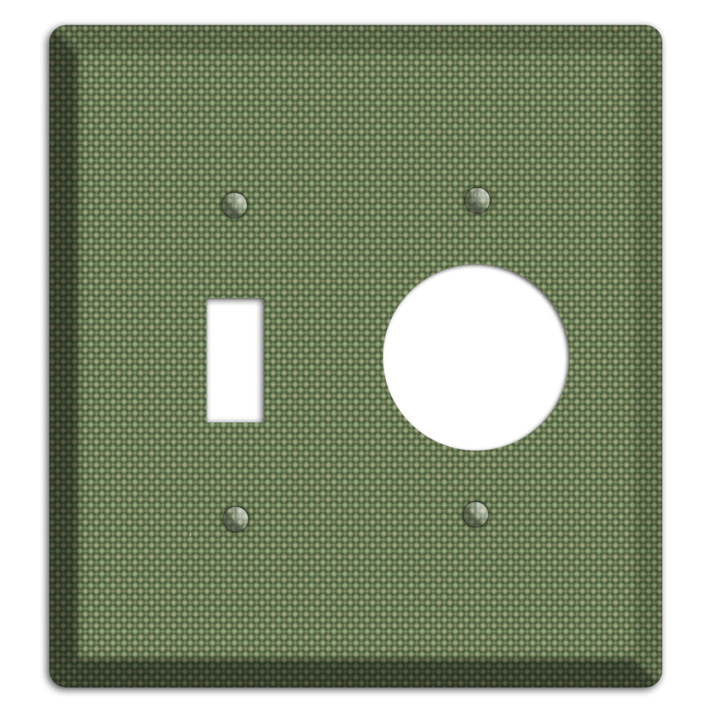 Multi Green Tiny Checkered Circles Toggle / Receptacle Wallplate