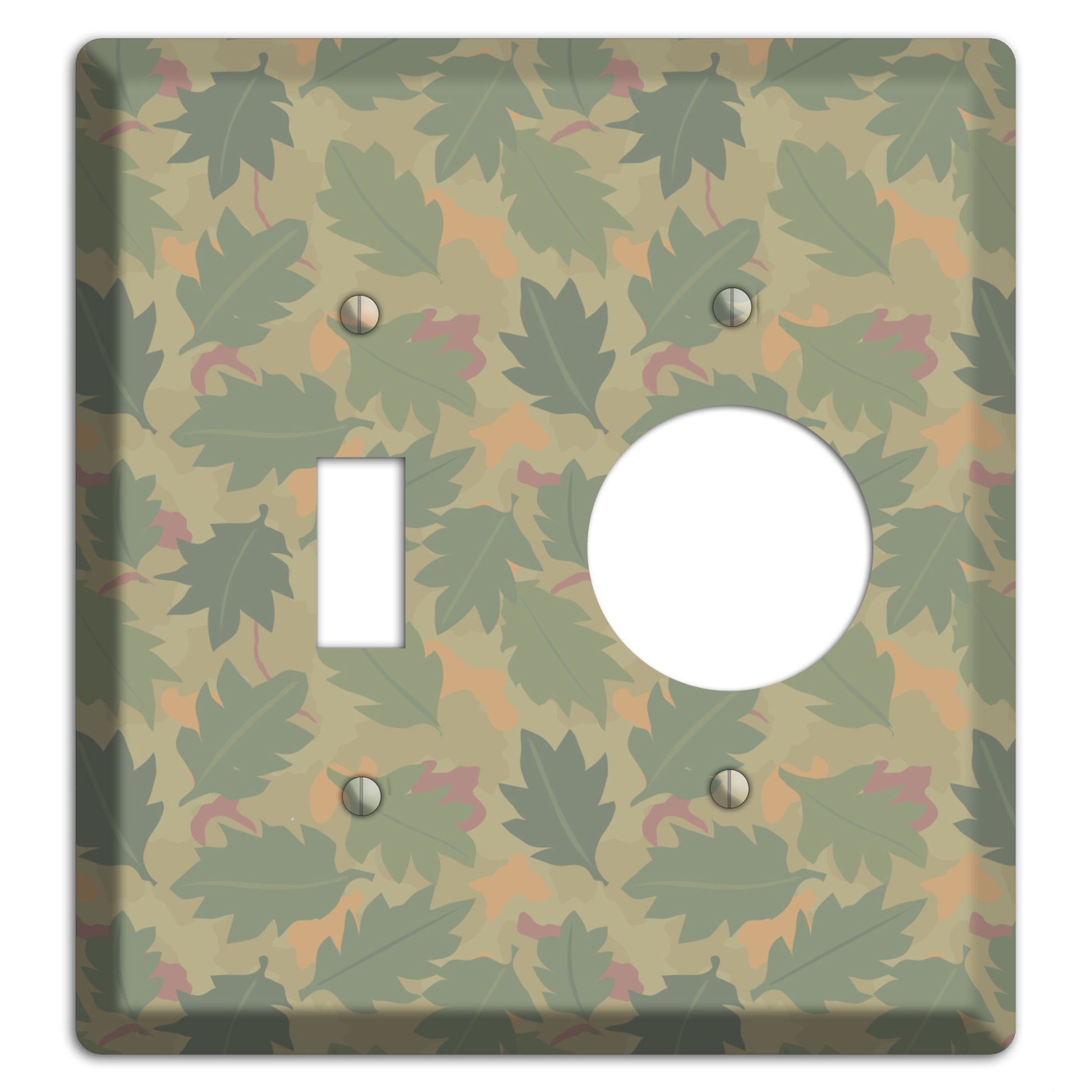 Wine Leaf Camo Toggle / Receptacle Wallplate