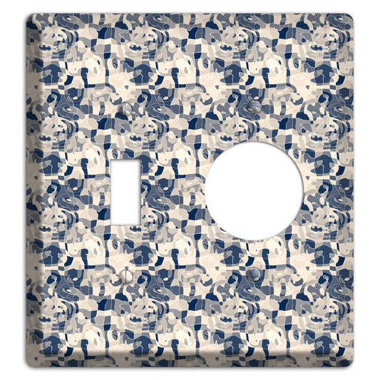 Multi Olive Bubble Dots Toggle / Receptacle Wallplate