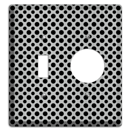 Multi Small Polka Dots Stainless Toggle / Receptacle Wallplate