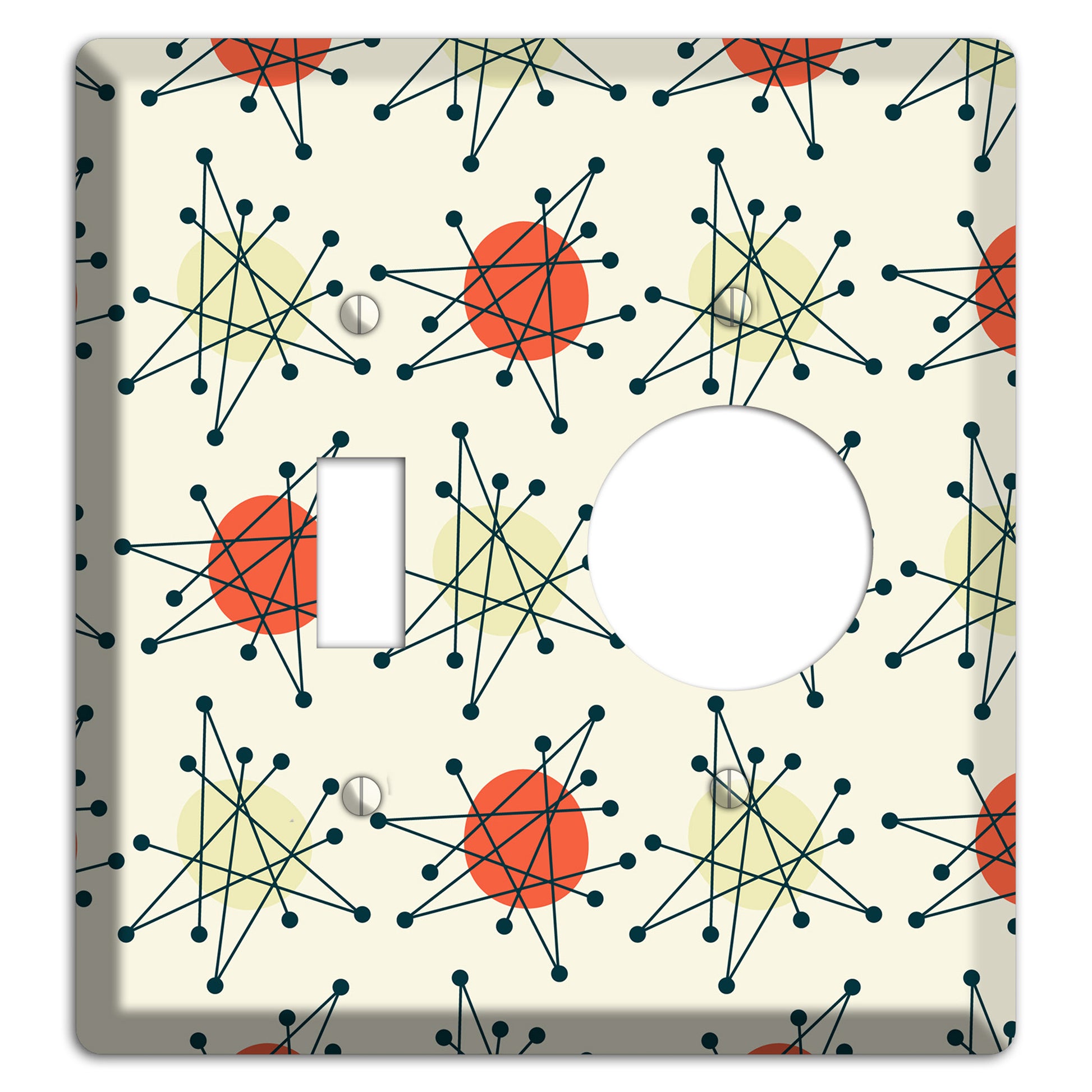 Atomic Star Burst Toggle / Receptacle Wallplate
