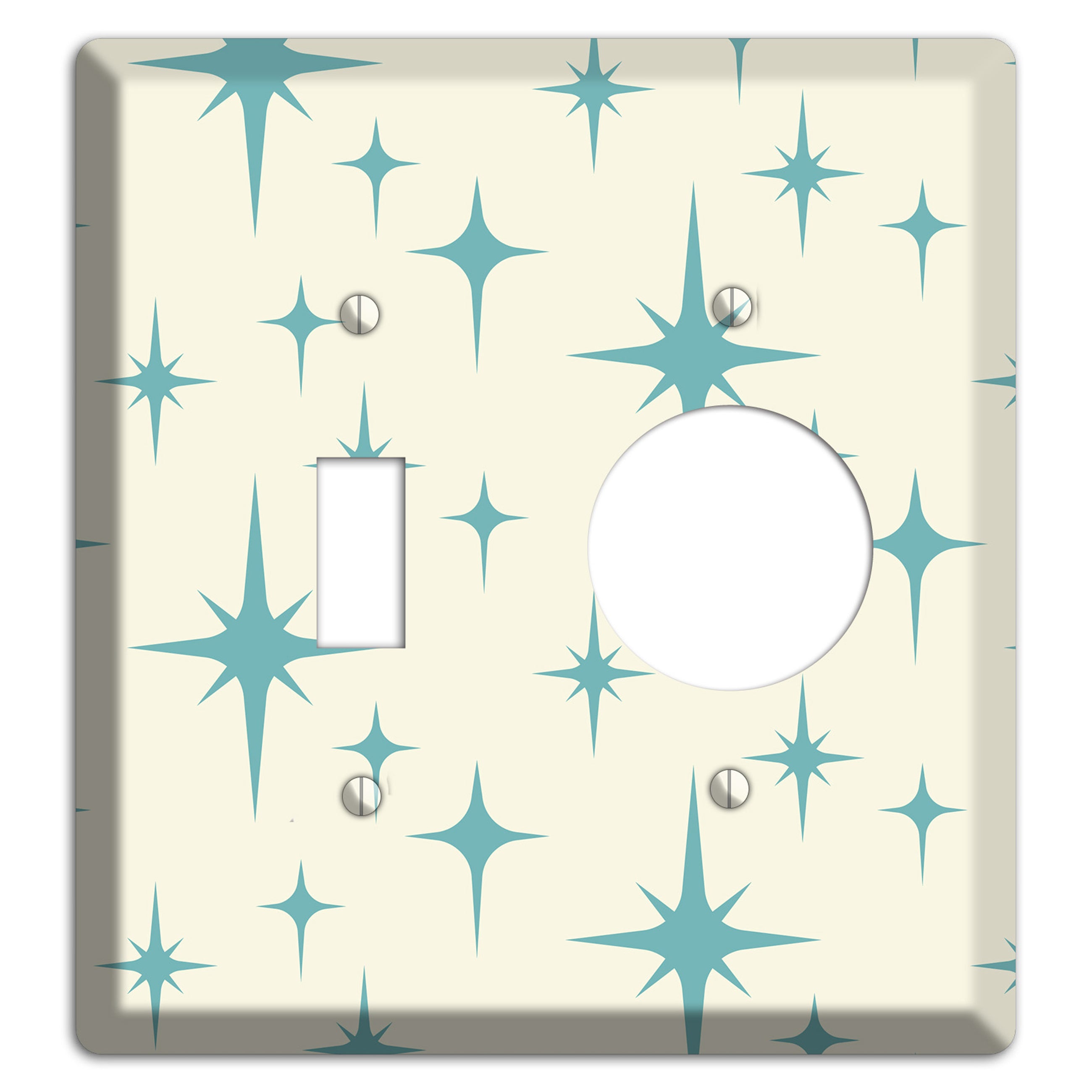 Yellow Atomic Star Toggle / Receptacle Wallplate