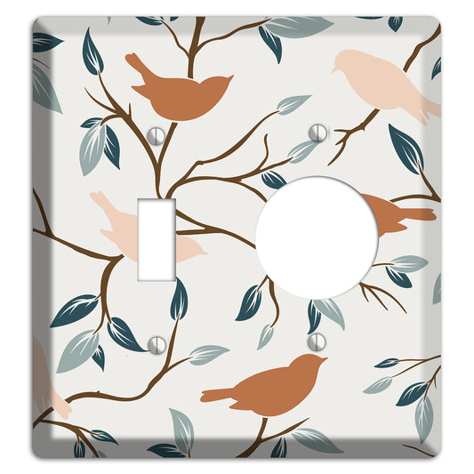 Bird Branch 1 Toggle / Receptacle Wallplate